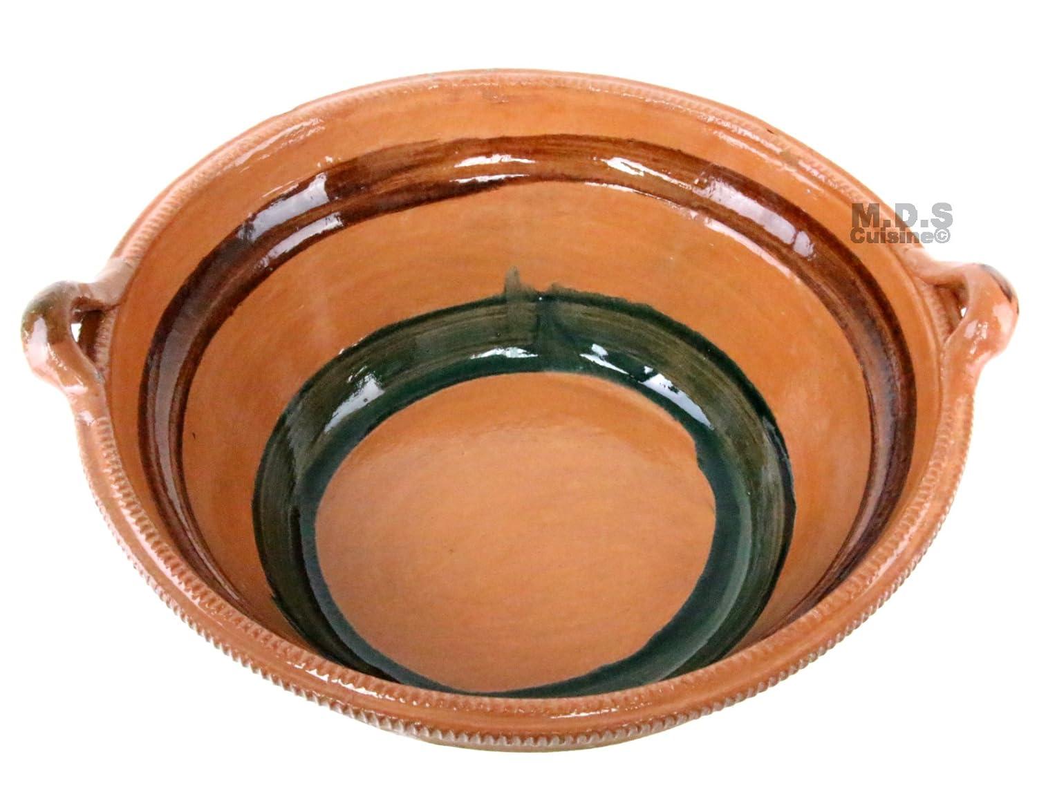 Cazuela De Barro 11.5” Mexican Clay Traditional Casserole Decorative Artisan Artezenia