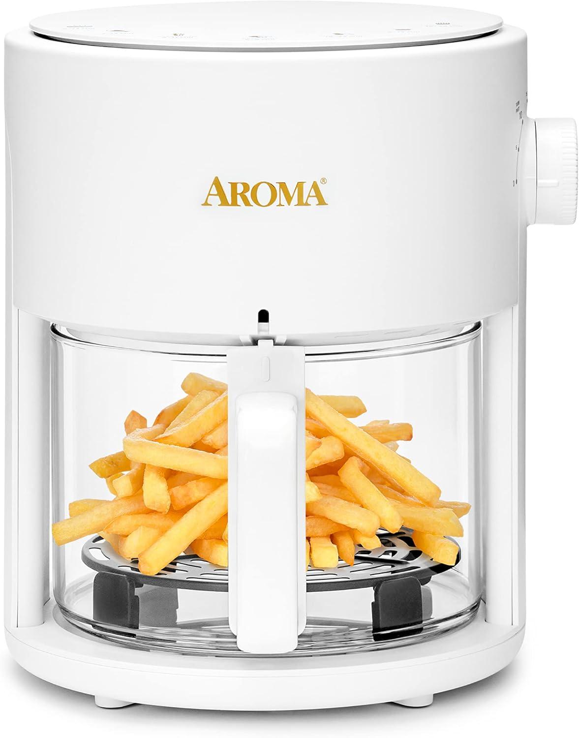 Aroma Aroma® Glass Air Fryer And Countertop Convection Oven (3 Quart)