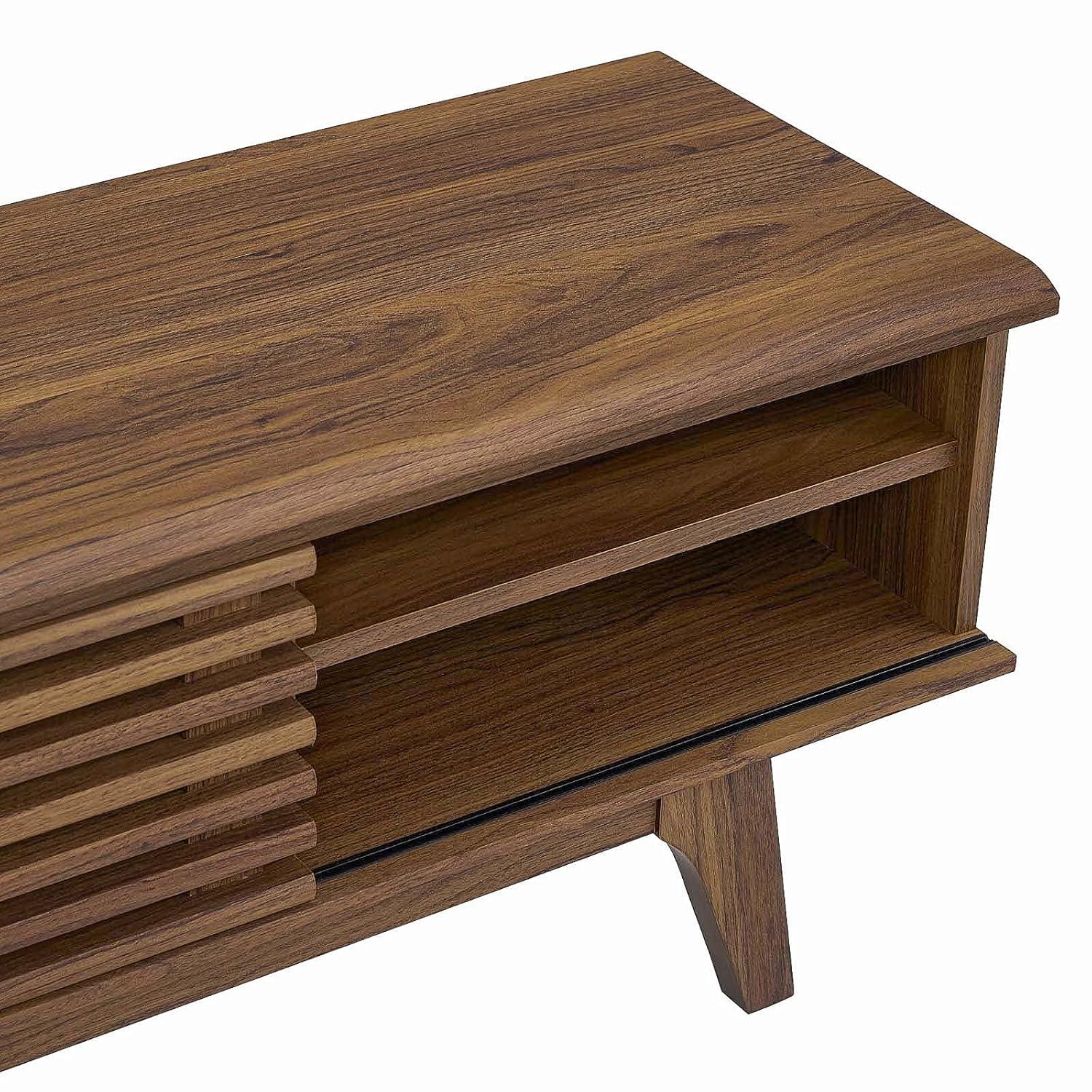 Modway Render 70 Entertainment Center TV Stand - Walnut Walnut
