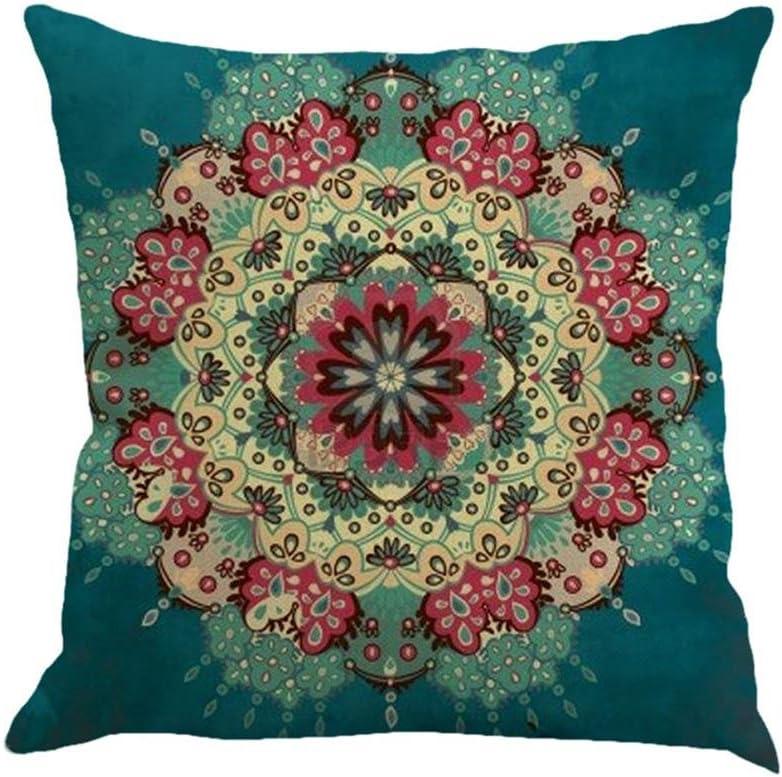 Retro Bohemian Mandala Cotton Pillow Covers Set of 4