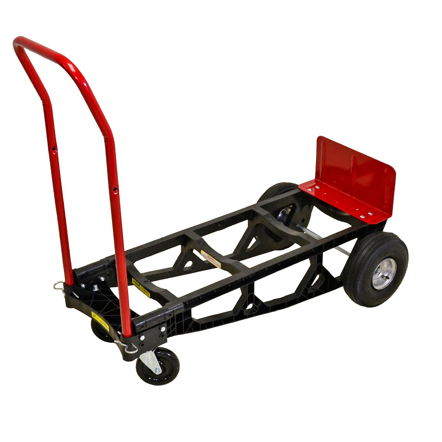 Milwaukee Hand Trucks Nylon Convertible Truck with 10? Pneumatic Tires