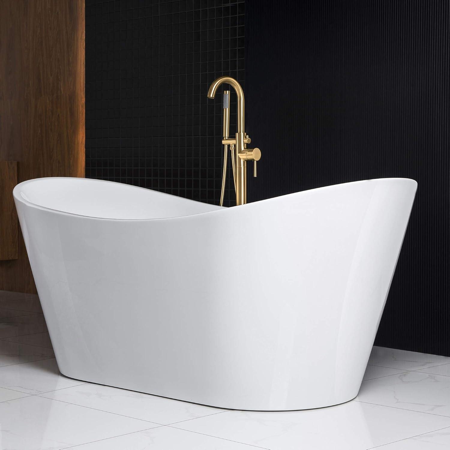 Cove 71'' x 32'' Freestanding Soaking Acrylic Bathtub