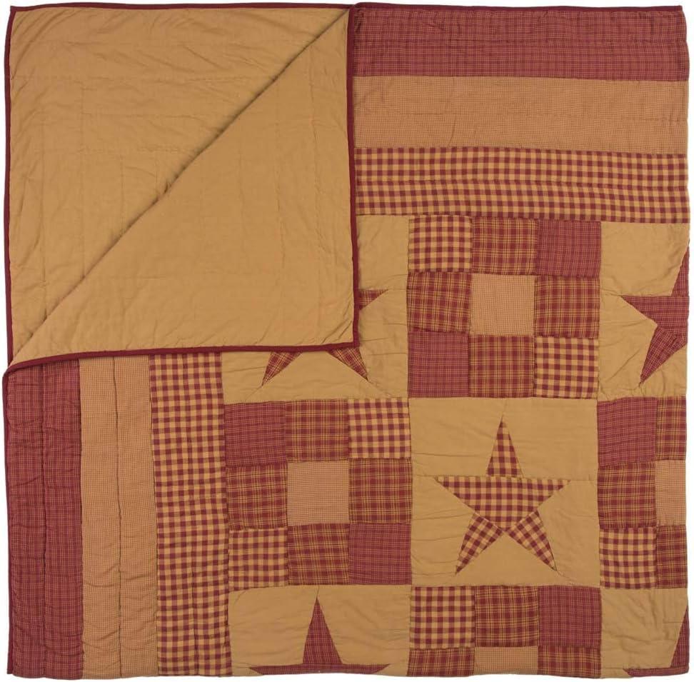 King Size Reversible Red Cotton Patchwork Quilt