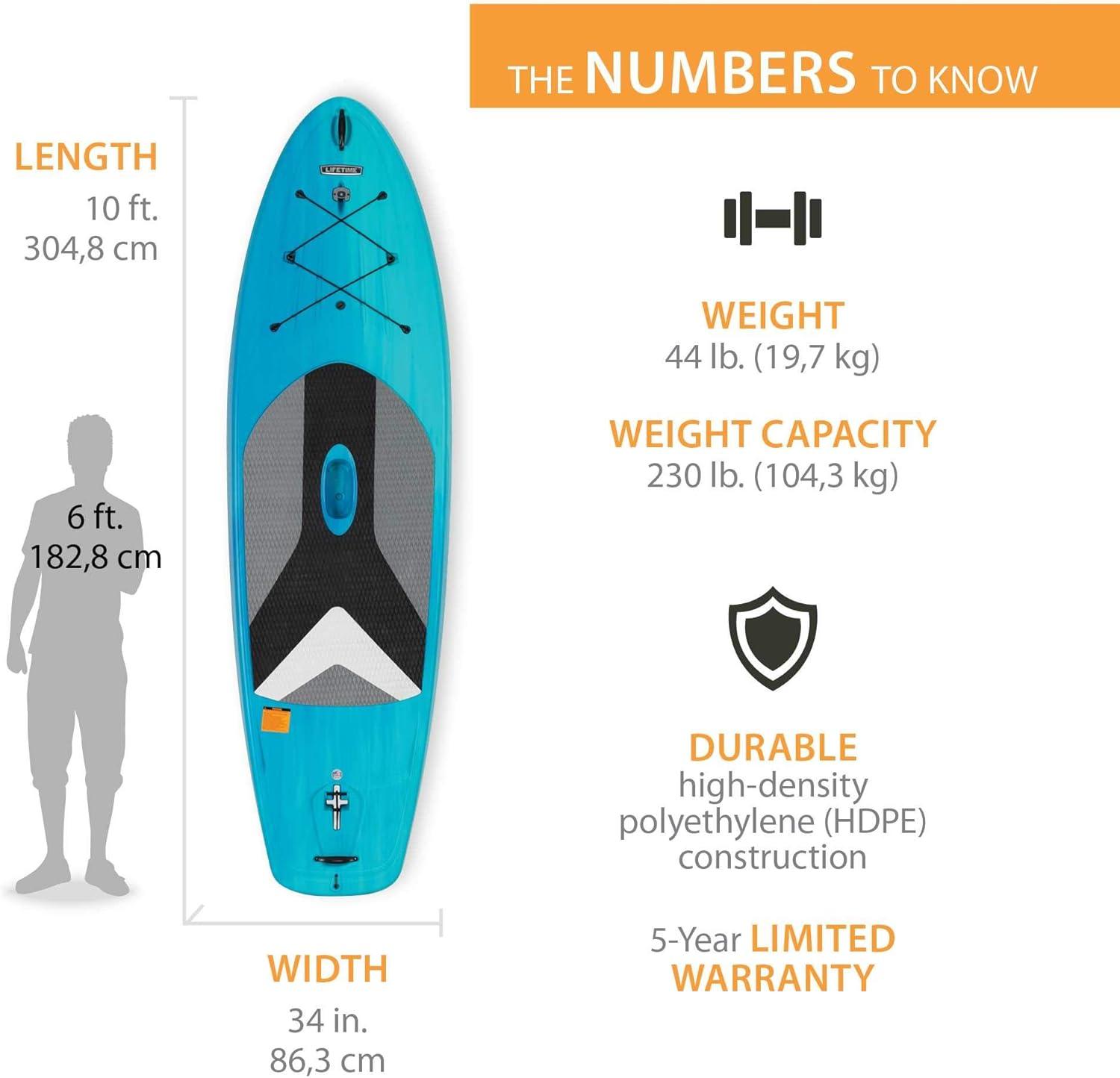 Lifetime Horizon 100 Stand-Up Paddleboard - 2 Pack (Paddles Included), Bahama Fusion - 91014