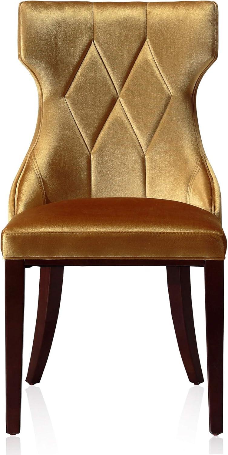 Set of 2 Reine Velvet Dining Chairs - Manhattan Comfort