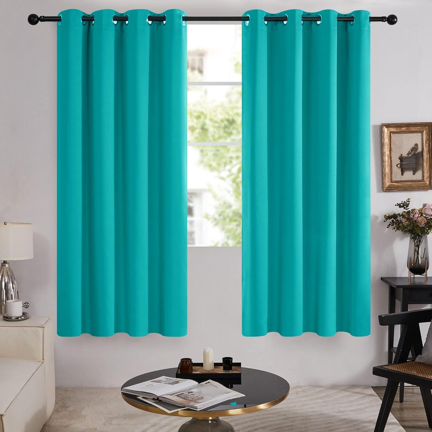 Deconovo Deconovo 100 Percent Blackout with Liner Grommet Curtain Panel Pair (Set of 2)