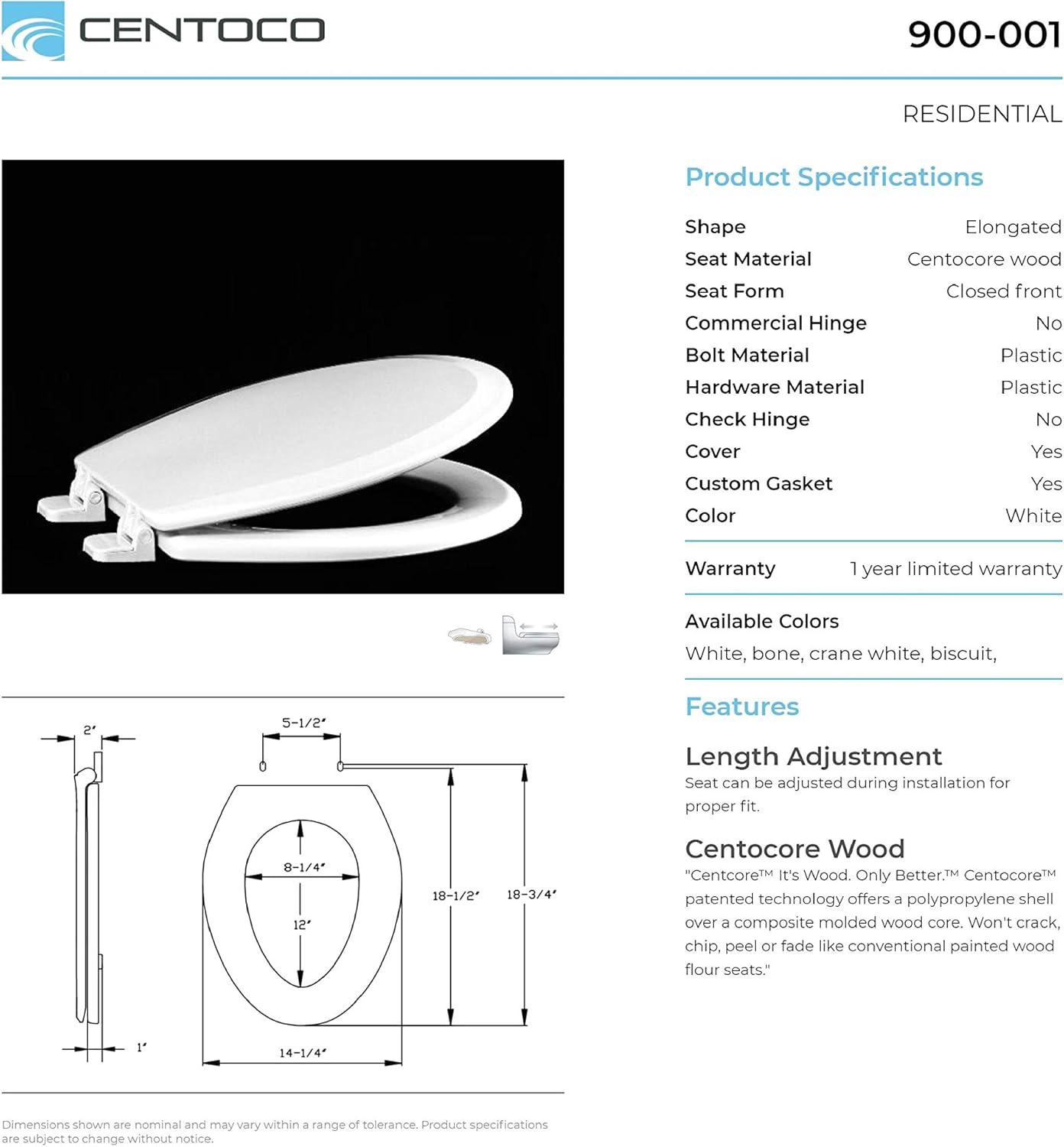 Elongated Toilet Seat and Lid