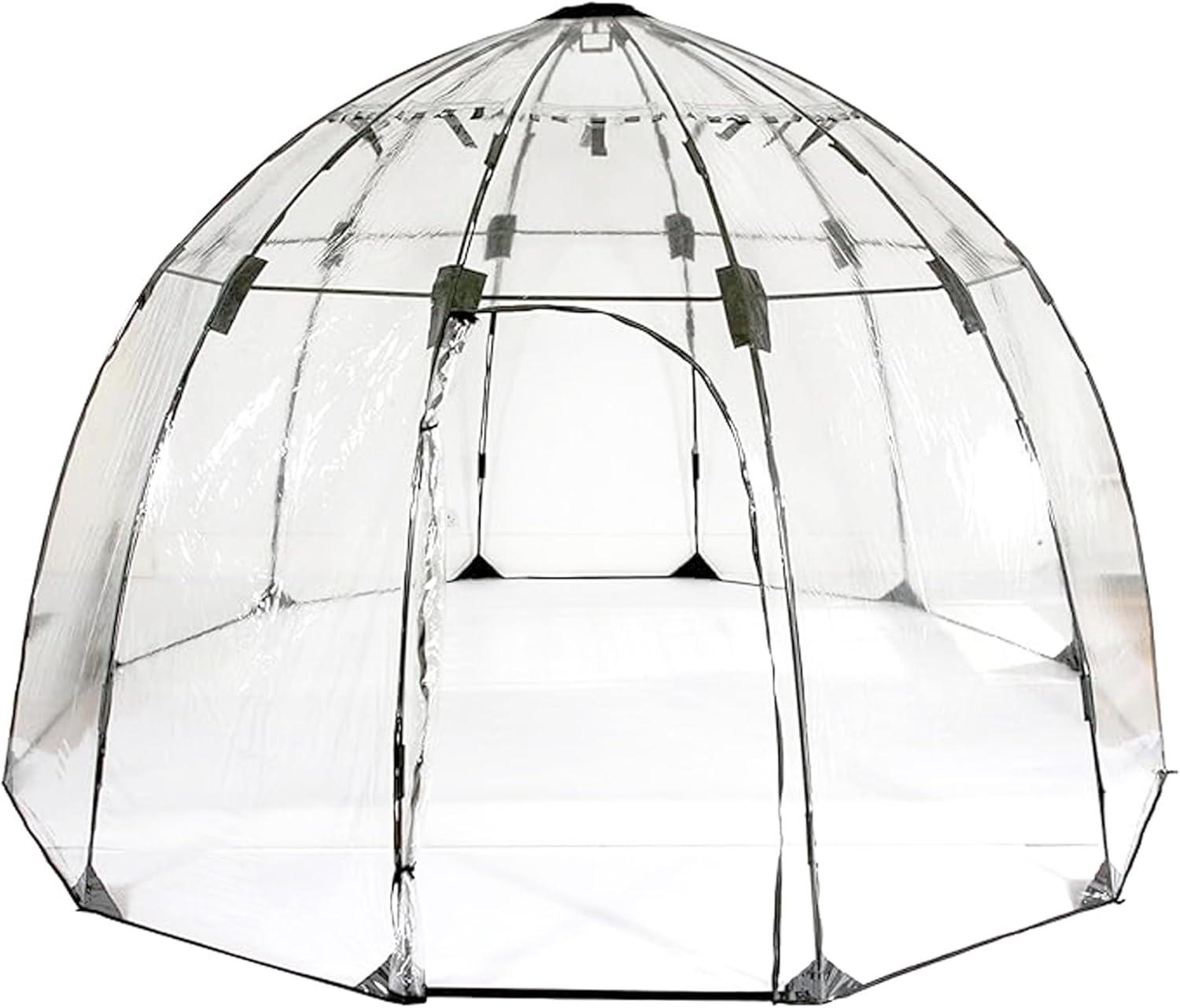 Large Clear PVC and Fiberglass Walk-In Greenhouse