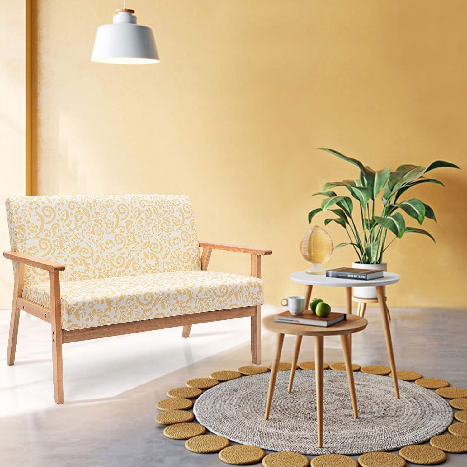 George Oliver Modern Fabric Loveseat Sofa Couch Upholstered 2-Seat Armchair