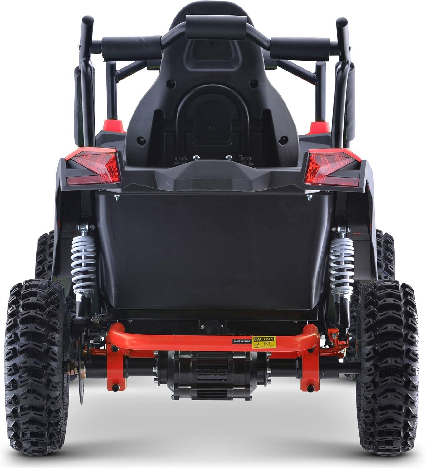 MotoTec Raider 48v 1200w UTV with Roll Cage Safety Bar, Adjustable Seat