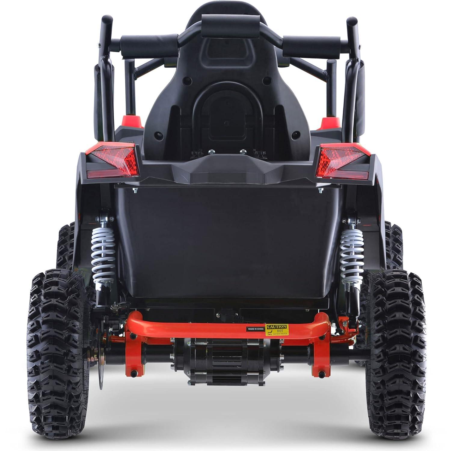 MotoTec Raider 48v 1200w UTV with Roll Cage Safety Bar, Adjustable Seat