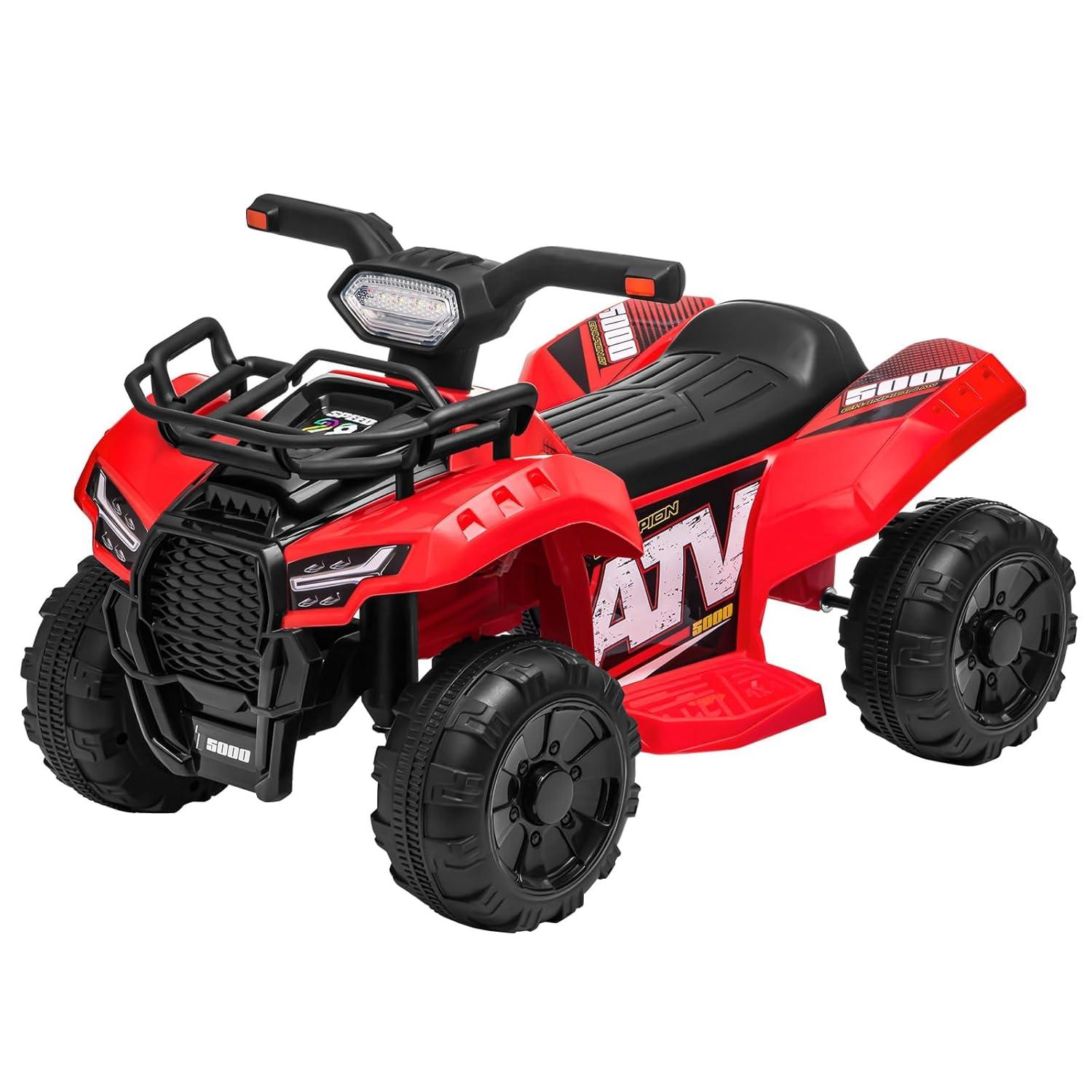Aosom 6 Volt 1 Seater All-Terrain Vehicles Push/Pull Ride On
