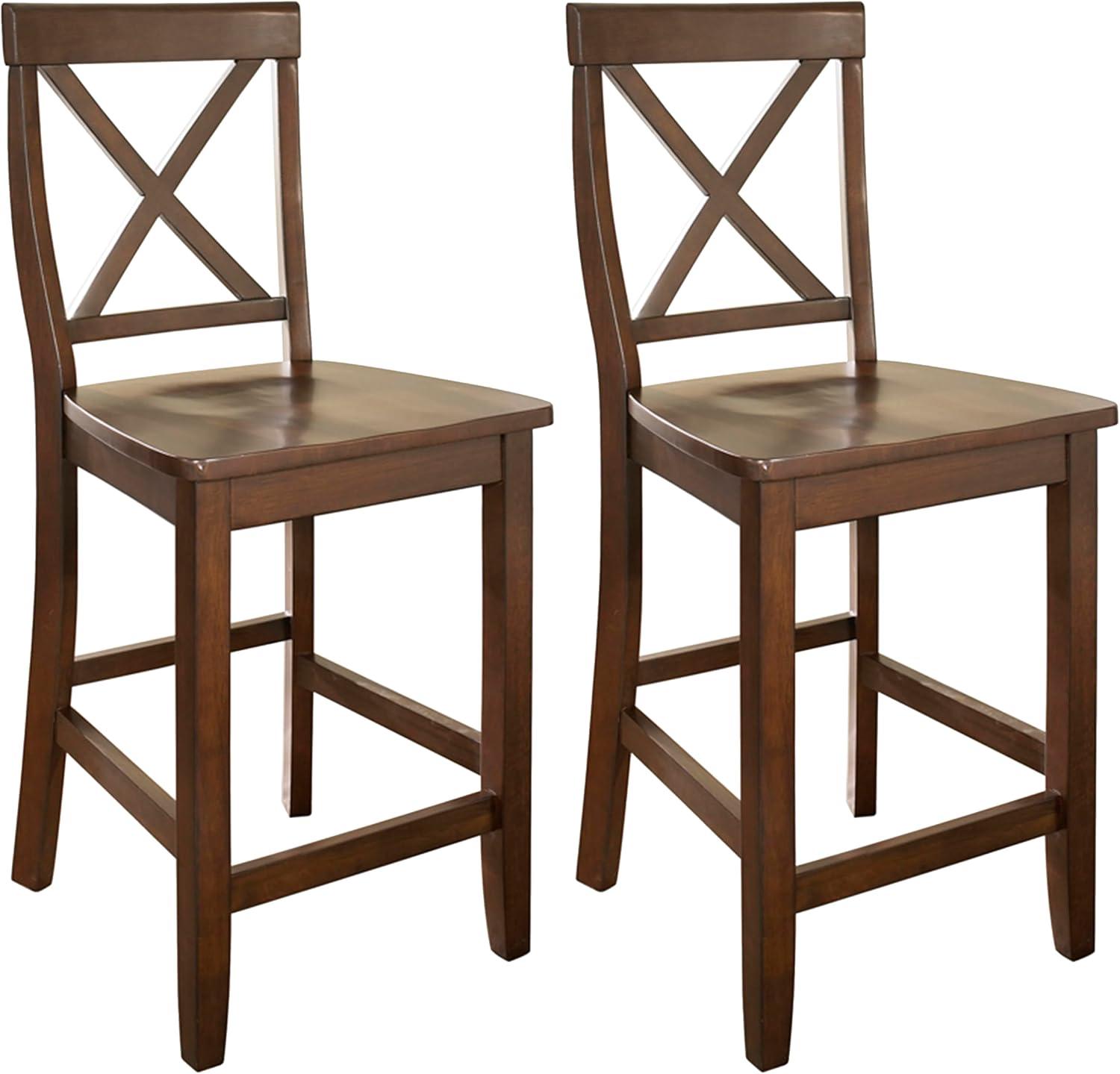 2pc X-Back Counter Height Barstools - Crosley