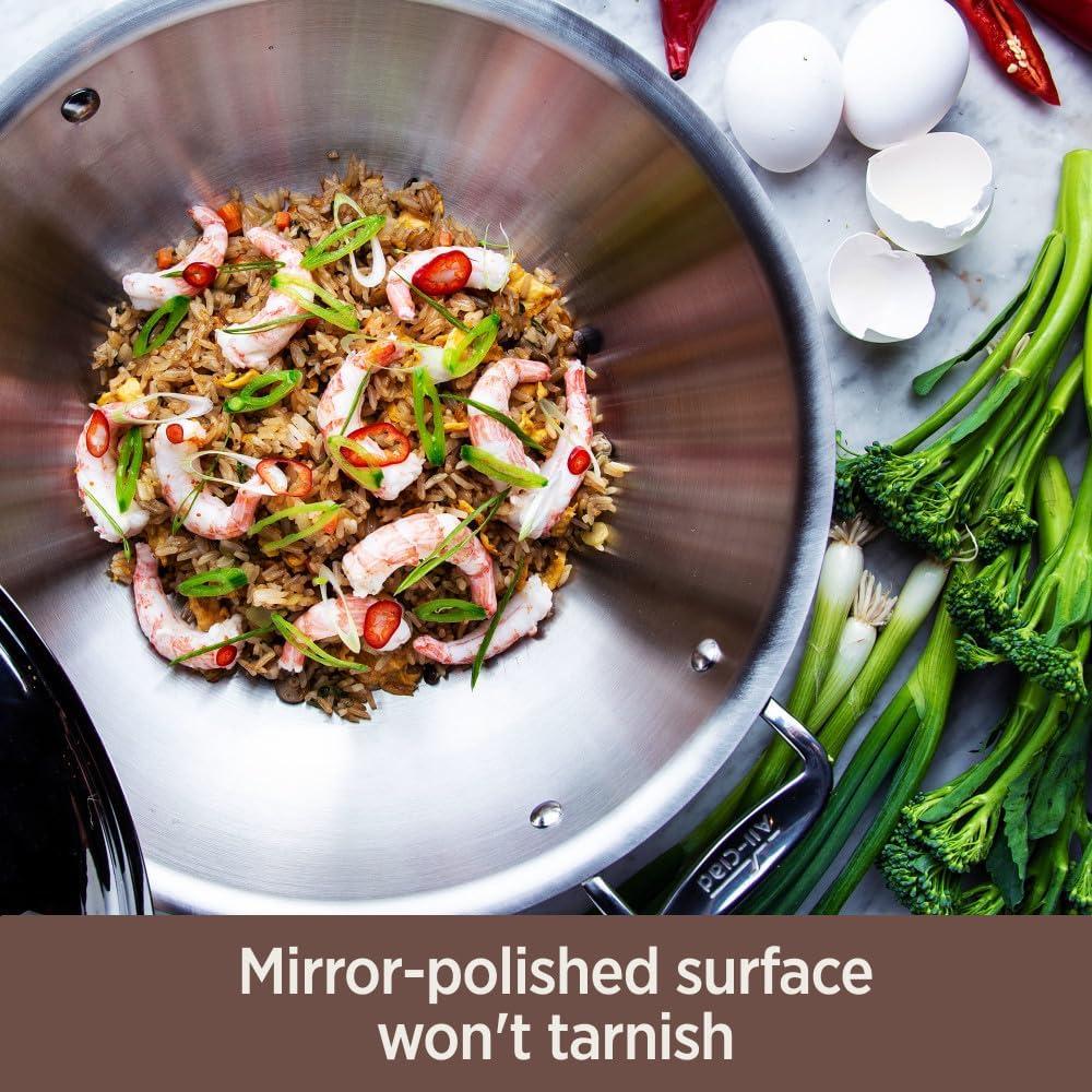 Copper Core 6 Quart Stainless Steel Sauté Pan with Lid