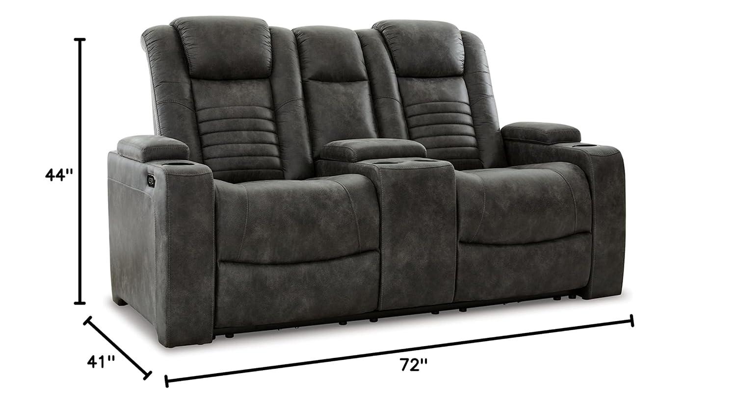 Jacobe 72'' Faux Leather Power Reclining Loveseat