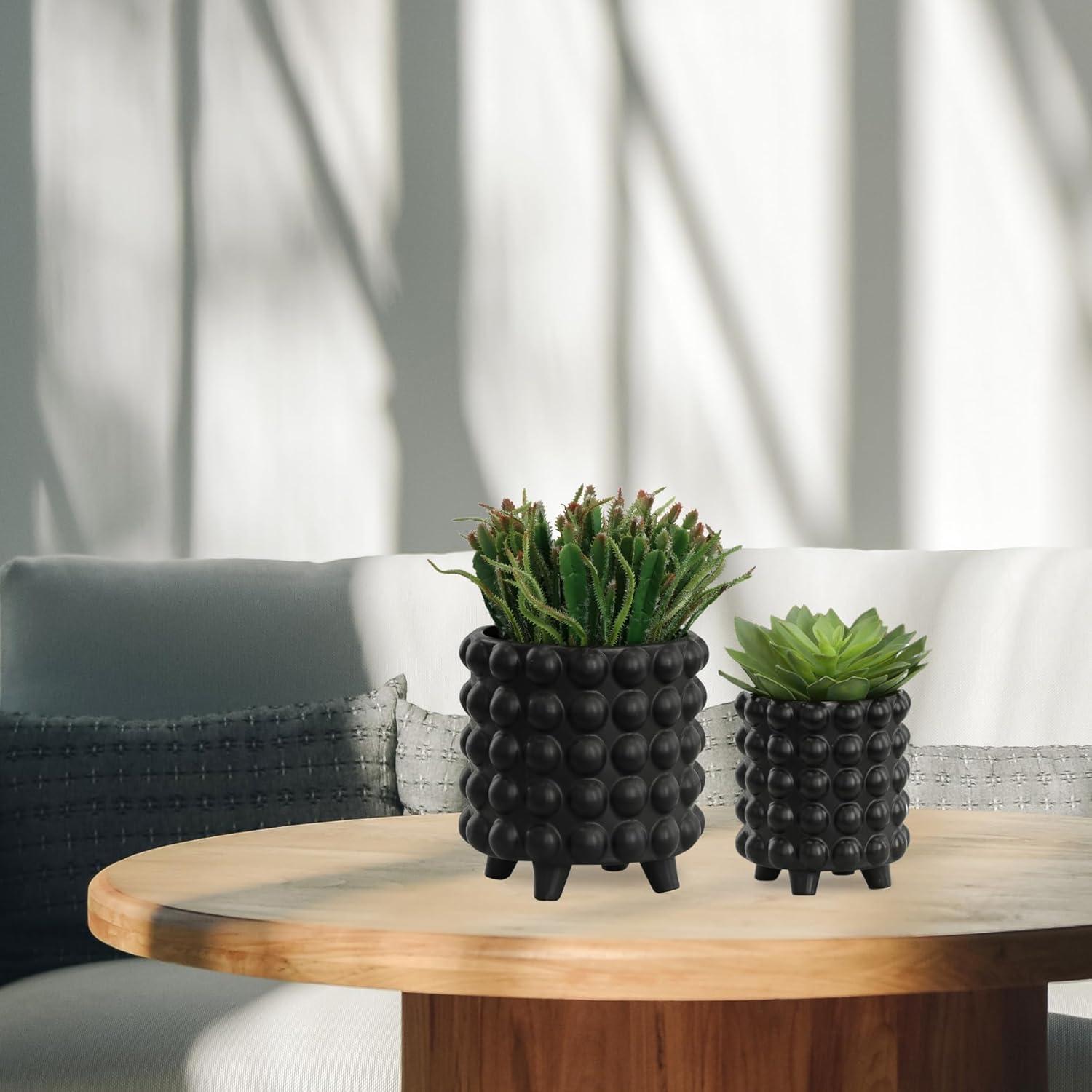 Joss & Main Ceramic Footed Planter Set of 2 Indoor and Outdoor & Reviews | Joss & Main