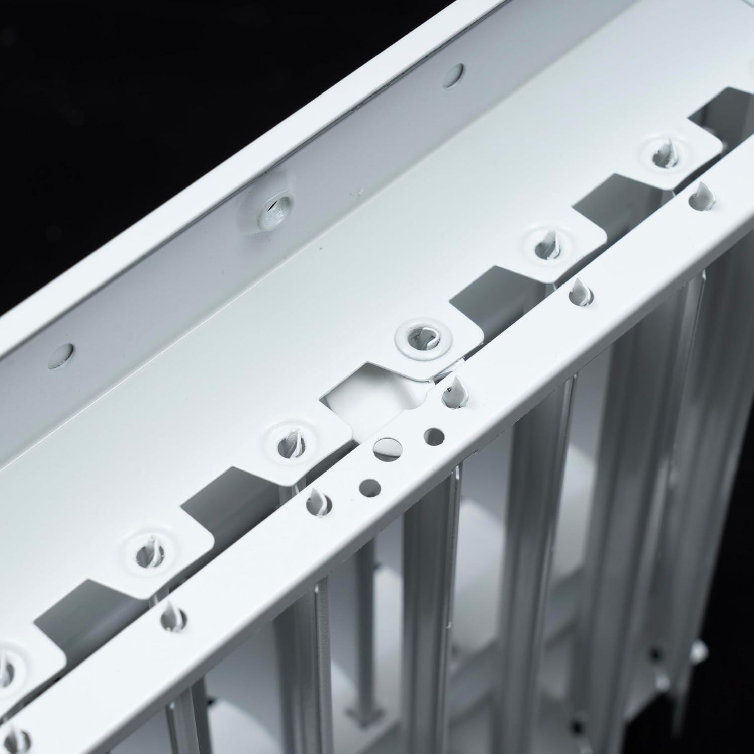 Fits 8x4 Duct Opening Aluminum 3-WAY Adjustable Air Supply Grille by Handua | Curved Blade Register Vent Cover for Sidewall & Ceiling | White | Outer Size: 9.75" X 5.75"