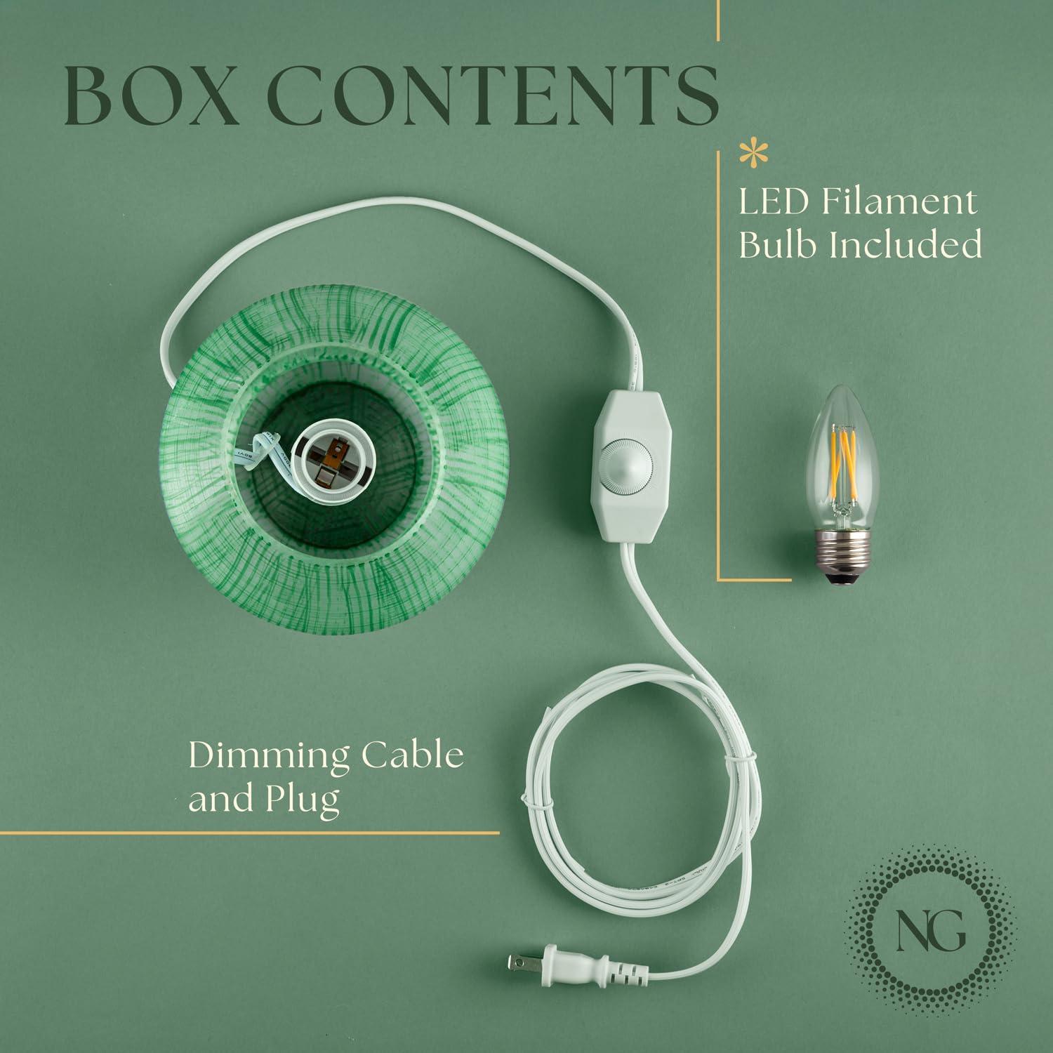 Next Glow Mushroom Lamp - Green Retro Funky Aesthetic LED Table Lamp, Modern Dimmable E26 Socket