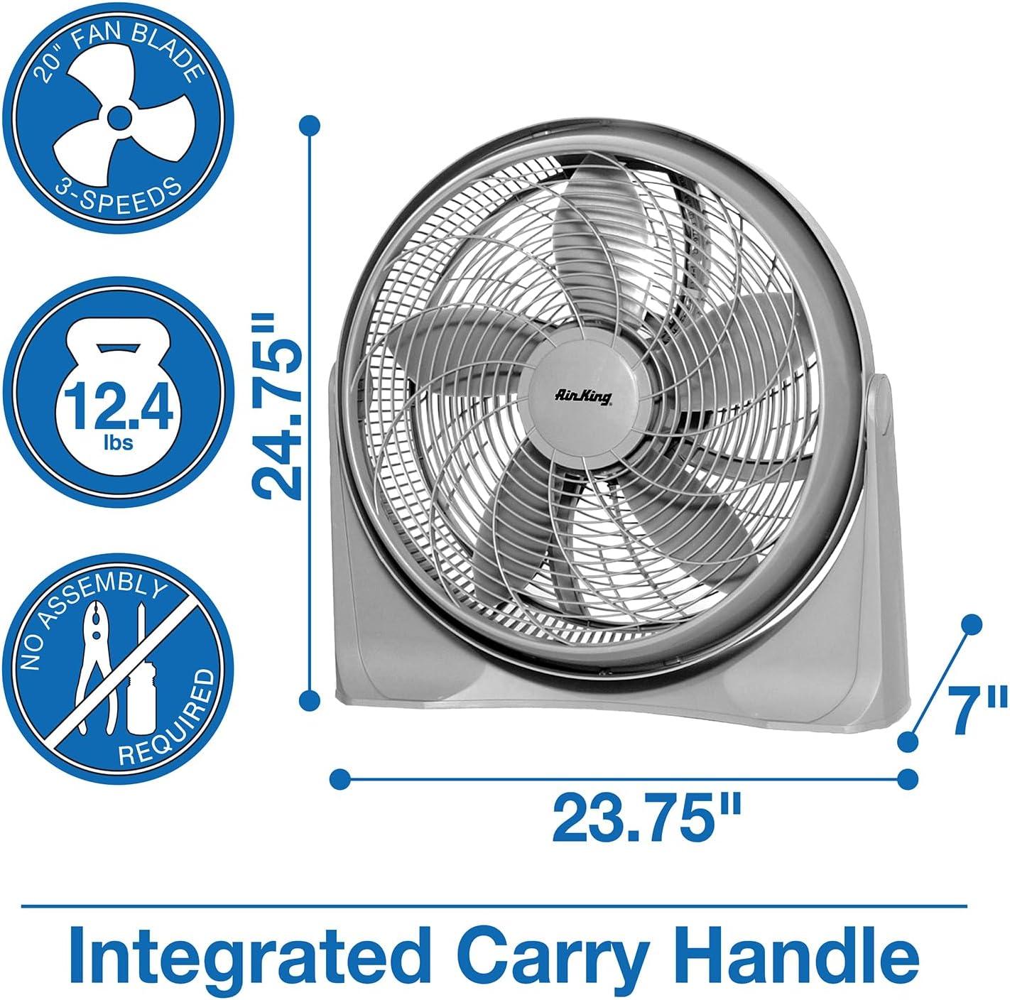 Air King 20-Inch Gray Polypropylene Table and Floor Fan