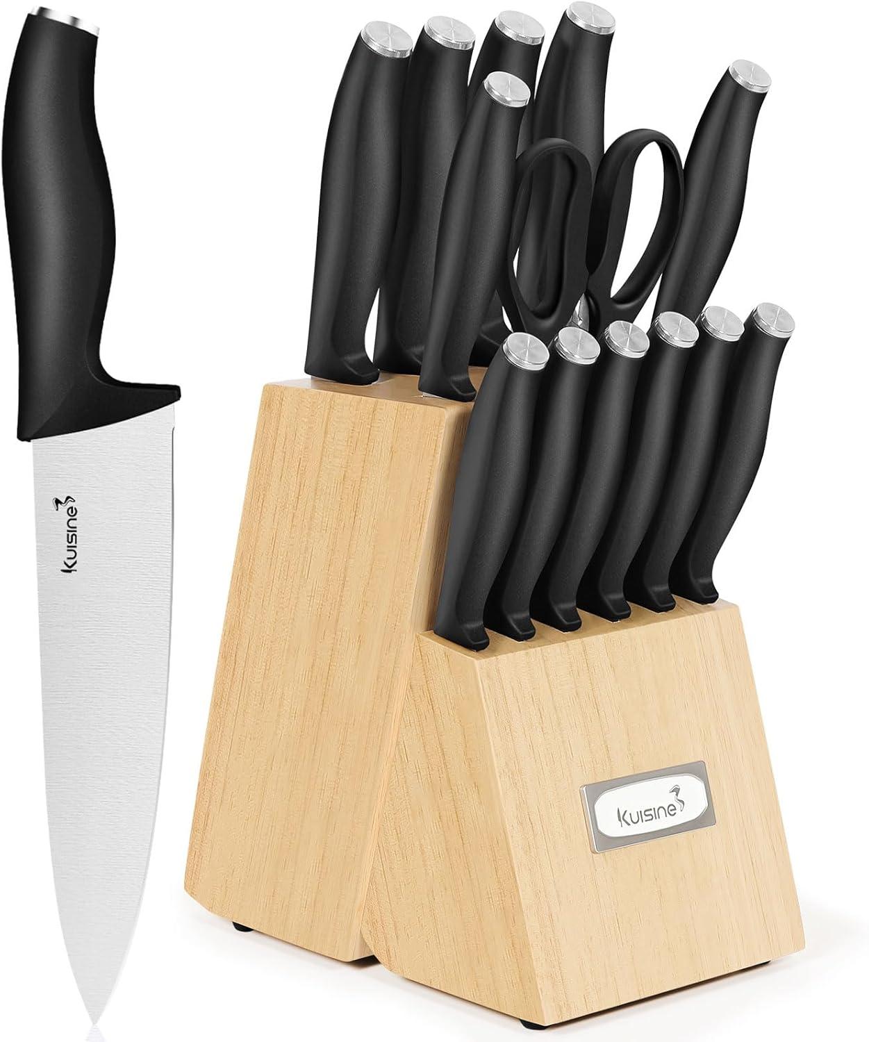 kuisine Kuisine 15 Piece Stainless Steel Knife Block Set