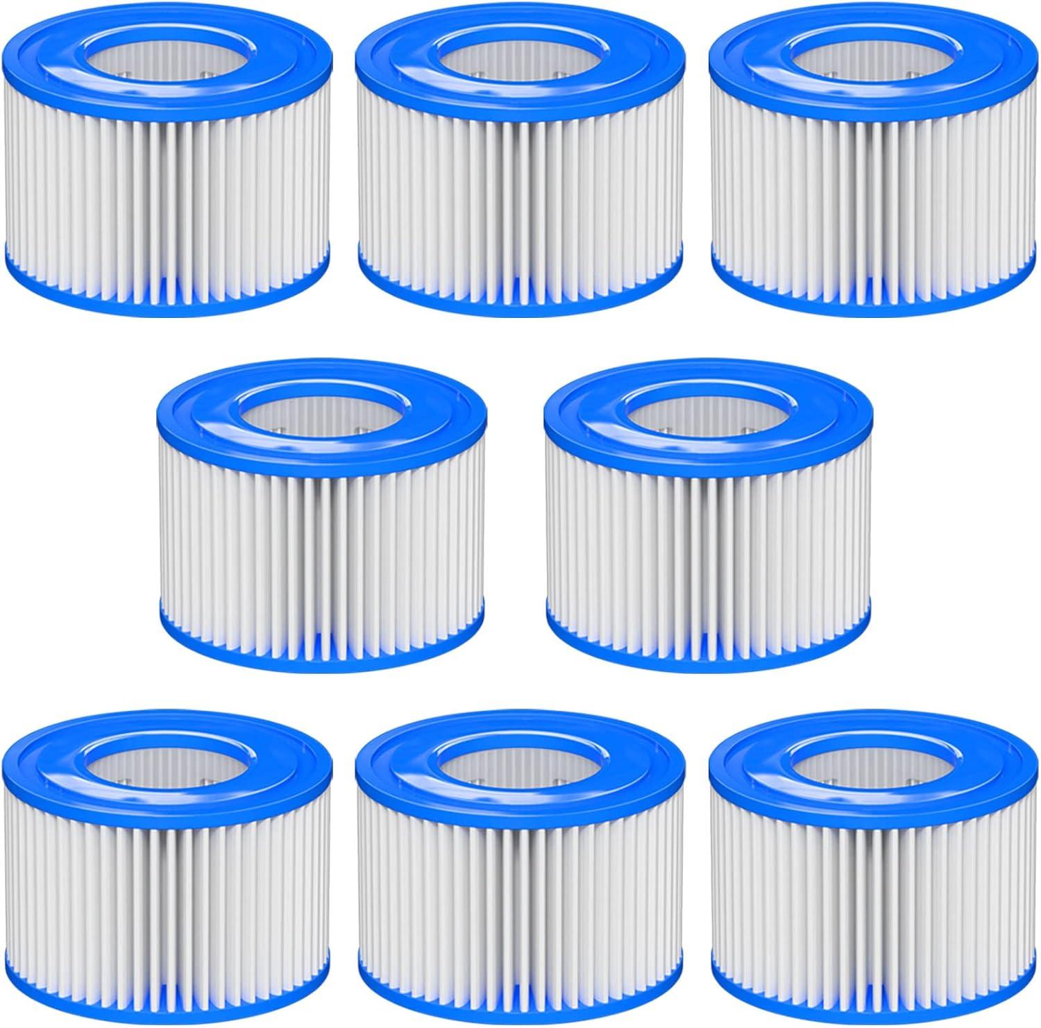 Type Ⅵ Hot Tub Spa Filter Replacement Compatible with Lay-Z-Spa, Coleman SaluSpa 90352E 58323, Inflatable Hot Tub, Swimming Pool Pump Filter Type Ⅵ Cartridge, 8 Pack