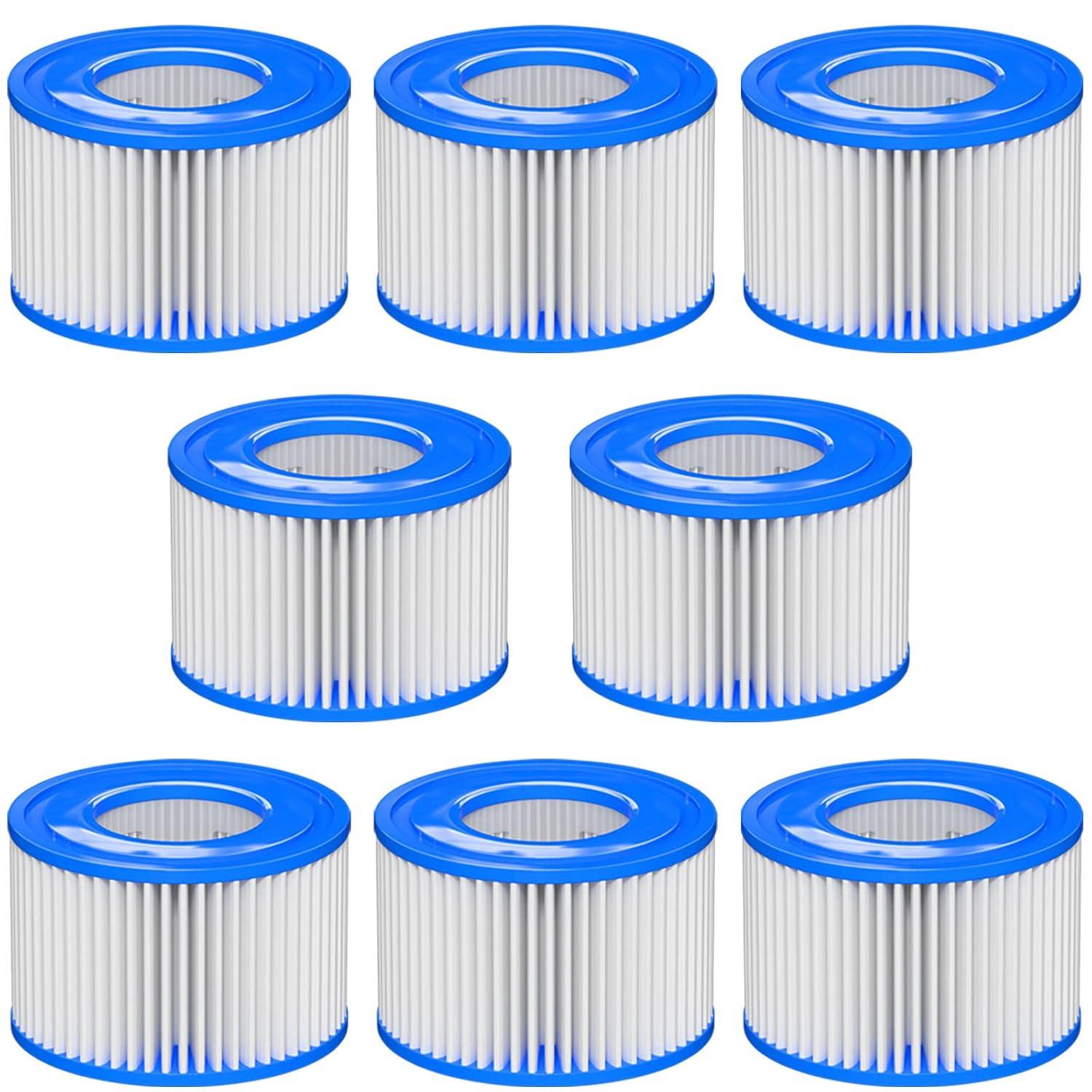 Type Ⅵ Hot Tub Spa Filter Replacement Compatible with Lay-Z-Spa, Coleman SaluSpa 90352E 58323, Inflatable Hot Tub, Swimming Pool Pump Filter Type Ⅵ Cartridge, 8 Pack