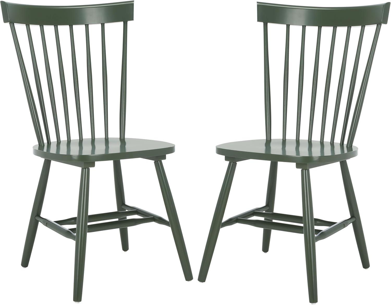 Dusty Green Solid Wood Windsor Side Chair Set of 2