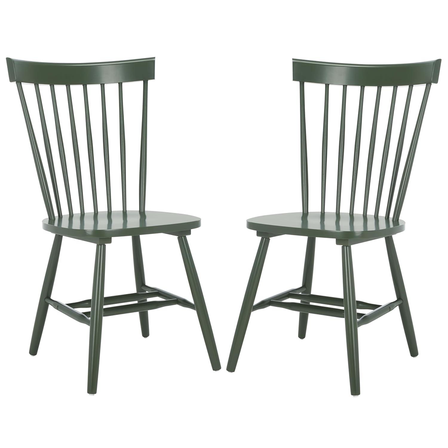 Dusty Green Solid Wood Windsor Side Chair Set of 2