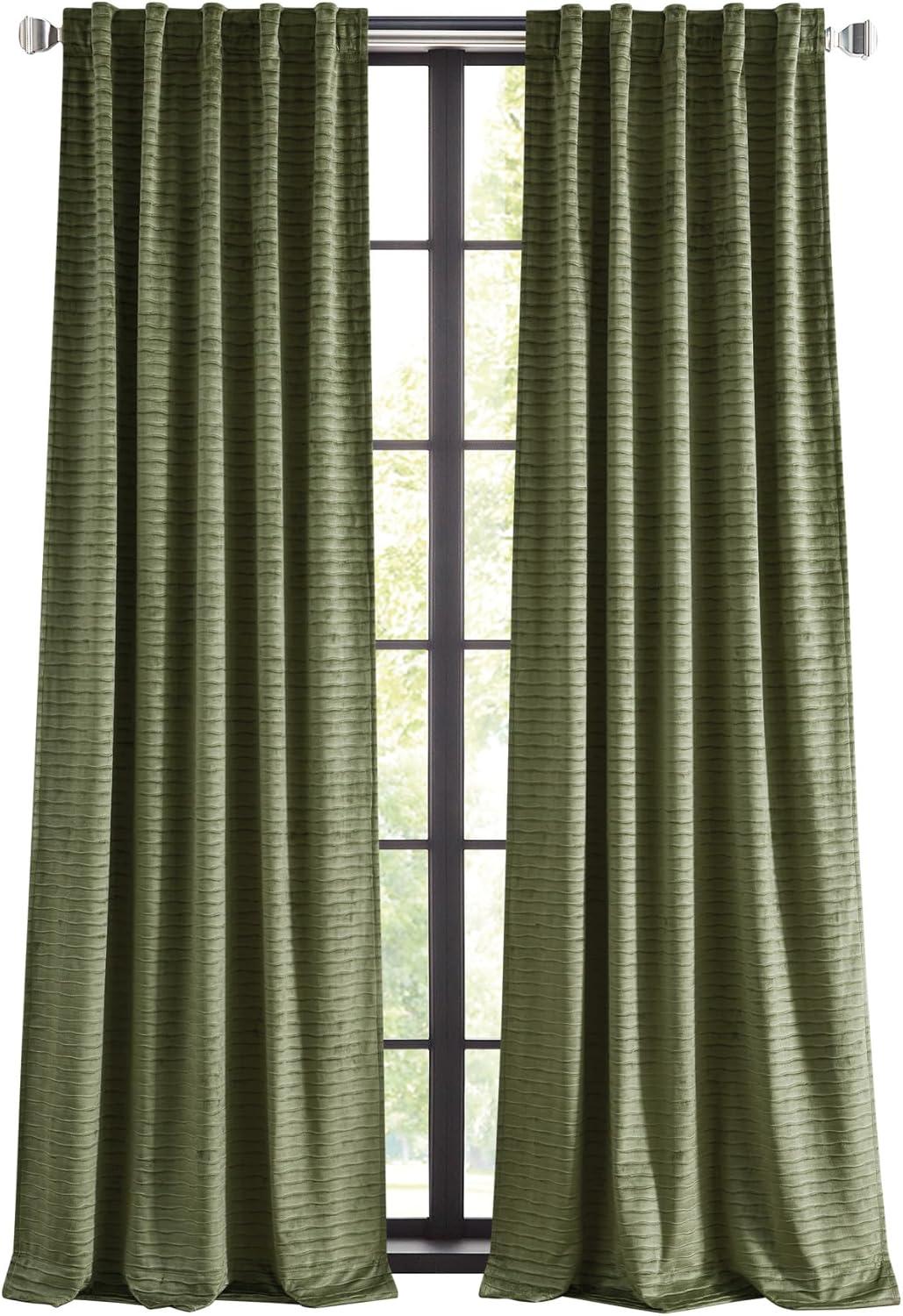 Martha Stewart Martha Stewart Wave Embossed Curtain Panel Pair (Set of 2)