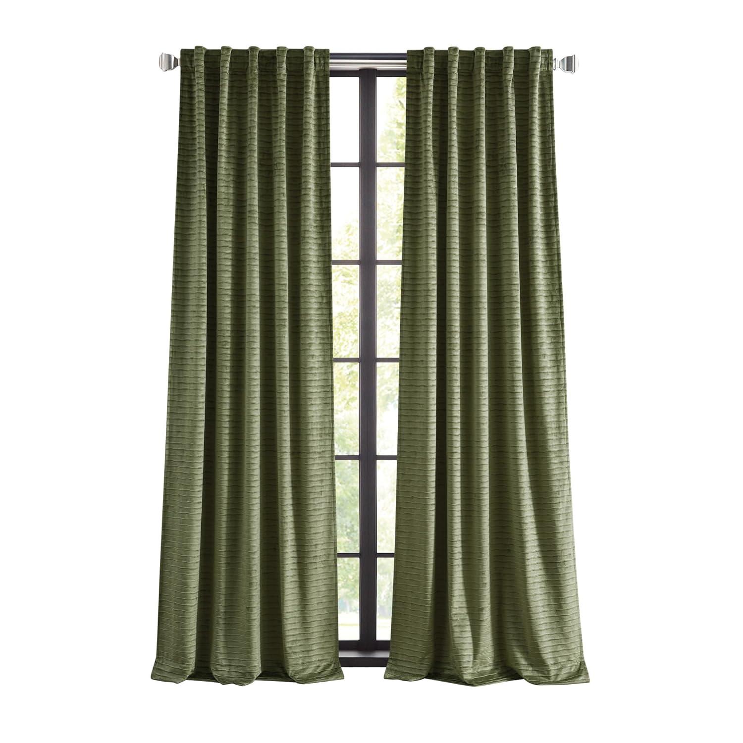 Martha Stewart Martha Stewart Wave Embossed Curtain Panel Pair (Set of 2)