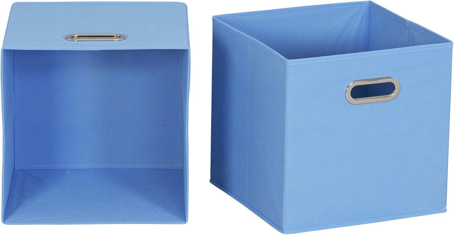 Household Essentials 11" Set of 6 Storage Bins Carolina Blue