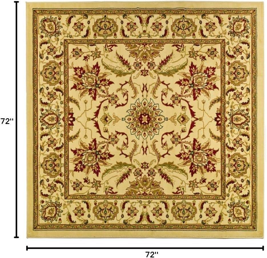 Lyndhurst LNH216 Power Loomed Area Rug - Ivory/Ivory - 6'x6' - Safavieh.