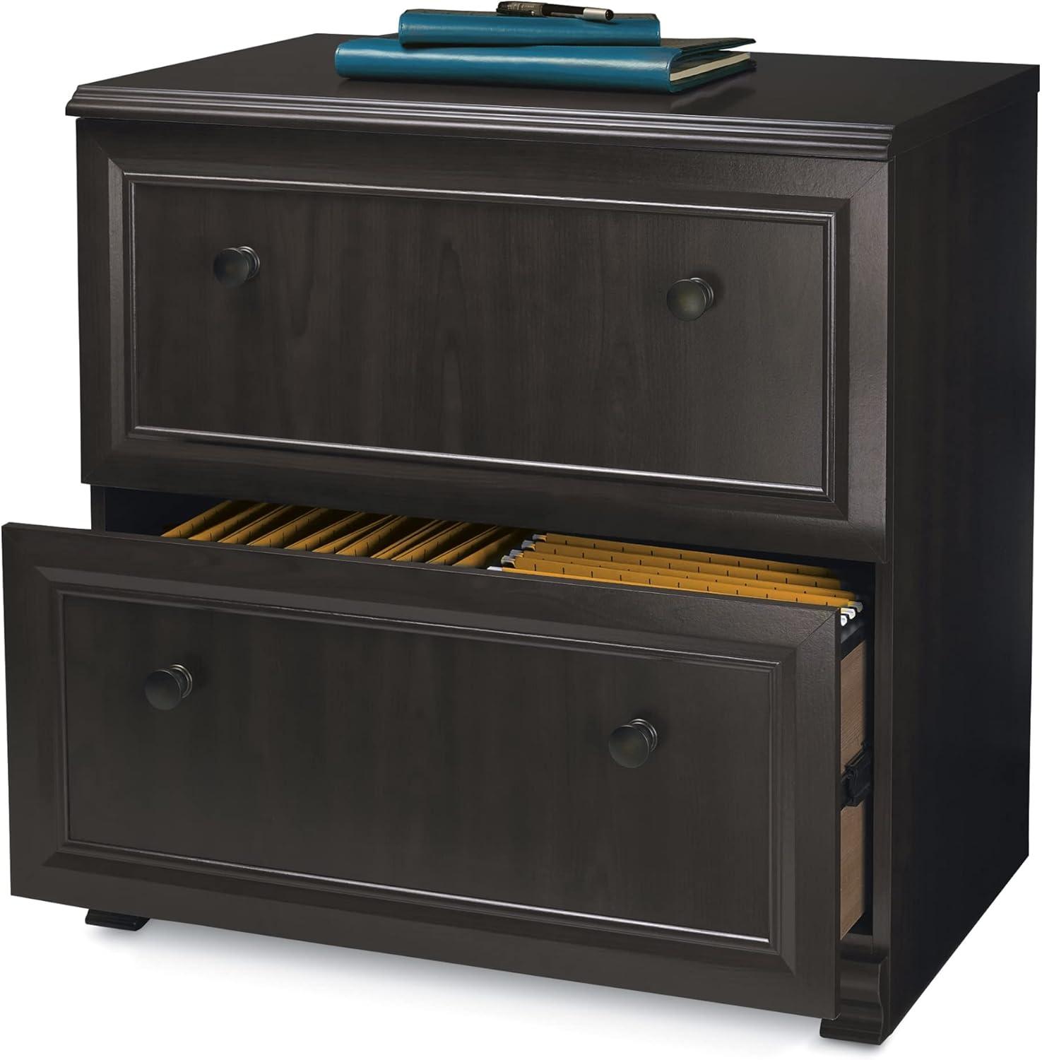 Broadstreet 30" Dark Finish 2-Drawer Lateral File Cabinet