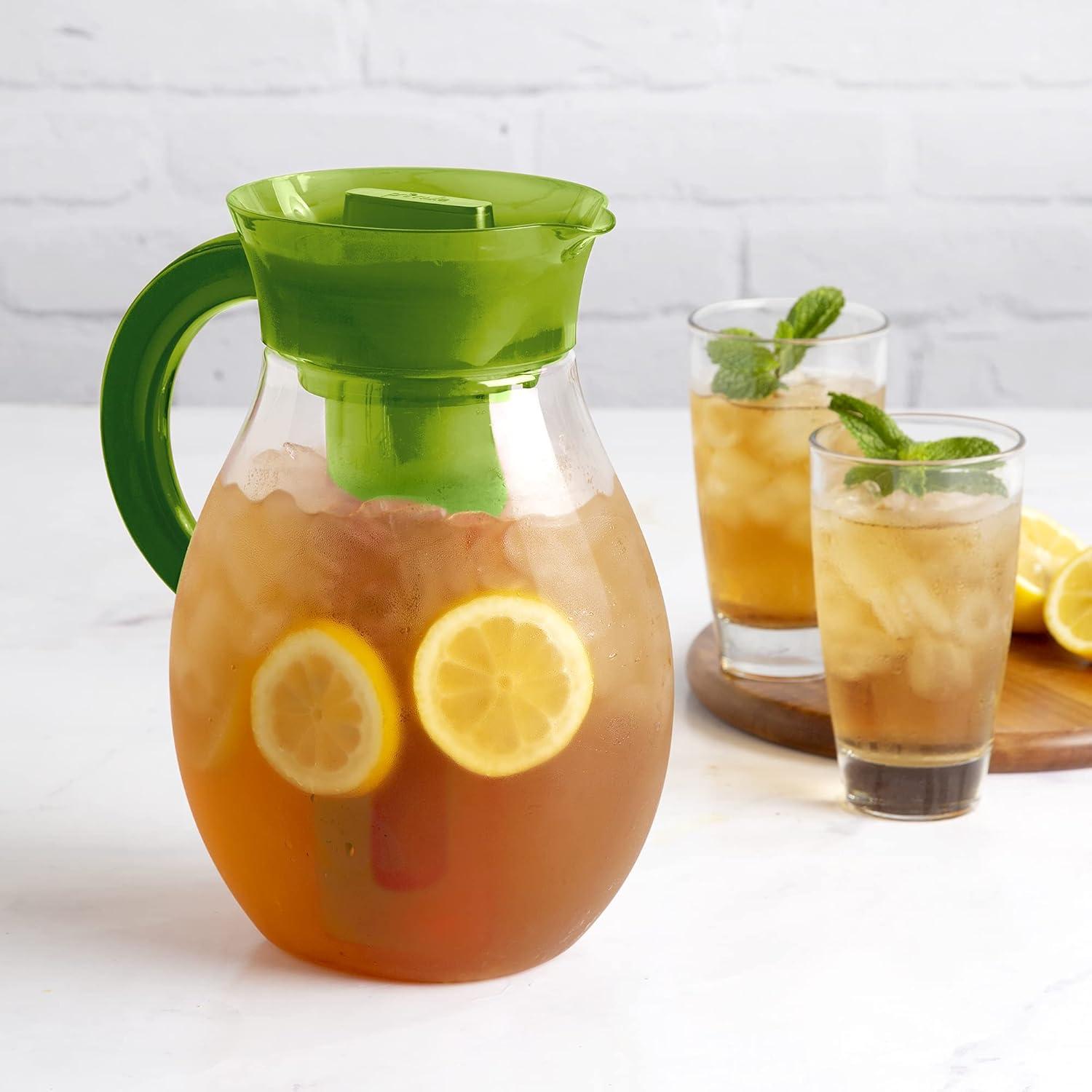 Primula The Big Iced Tea Large Capacity Beverage Pitcher, 1 Gallon, Green