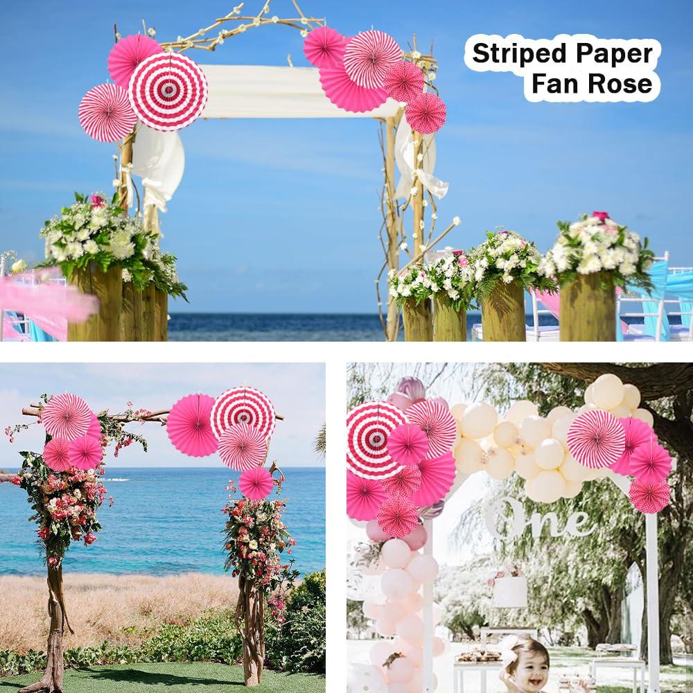 Wmenjiazihan 1 Clearance Hanging Paper Fans Party Set Silver Round Pattern Paper Garlands Decoration For Birthday Shower Graduation Retirement Set Of 6 Inverted Wobbler
