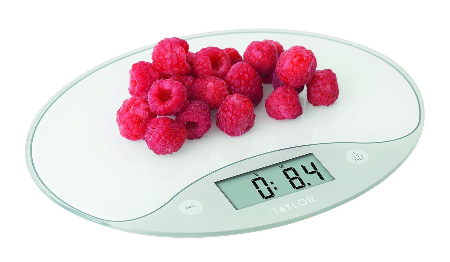 Taylor 6309561 11 lbs Digital Kitchen Scale, White