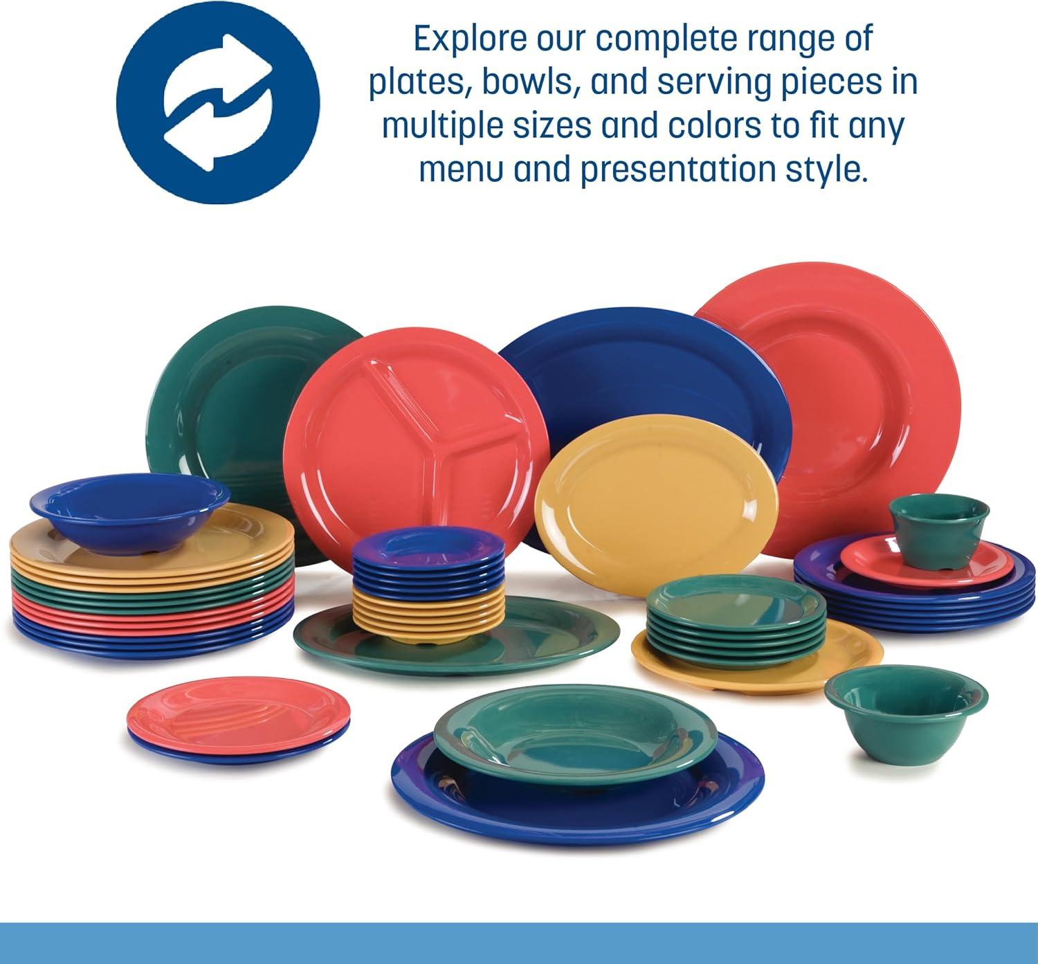 White Round Melamine 10-Inch Chip-Resistant Dinner Plate