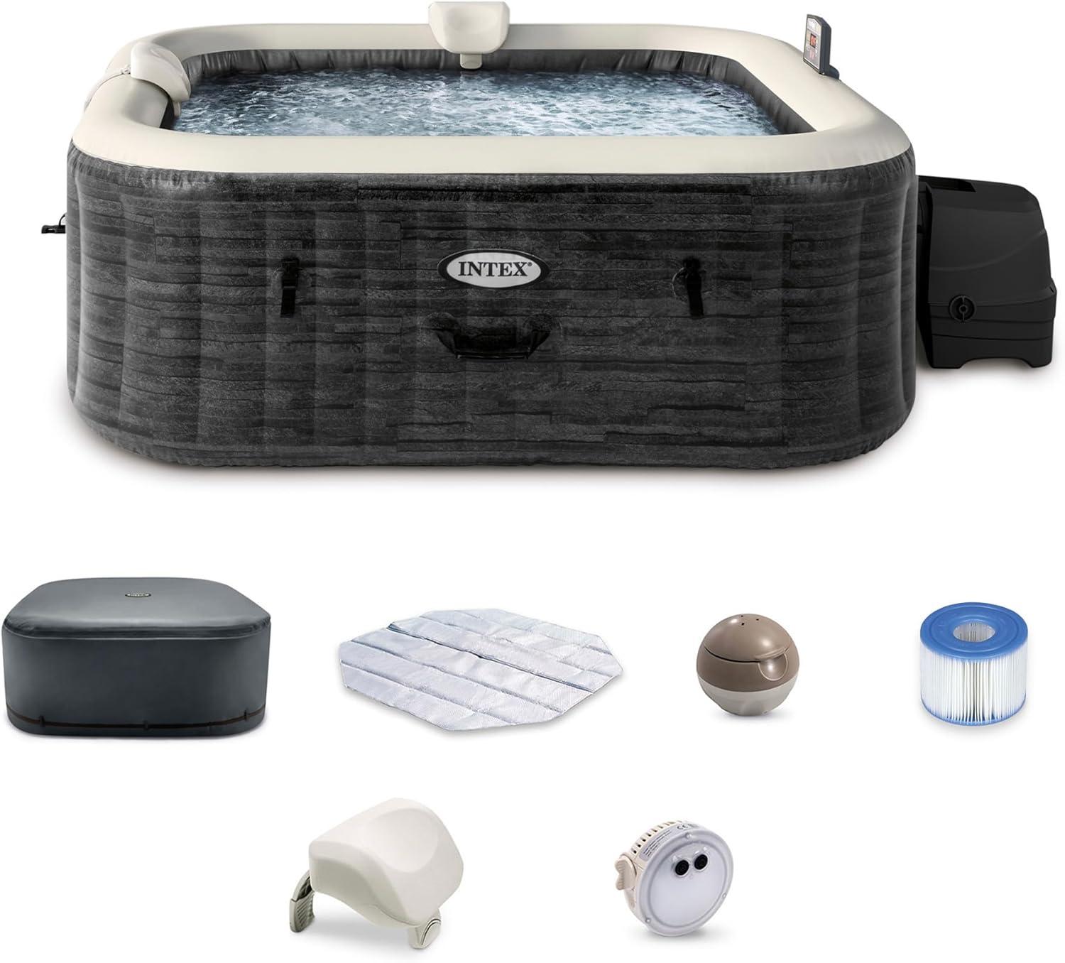 Intex Intex PureSpa Plus Inflatable Square Hot Tub w/ AirJets