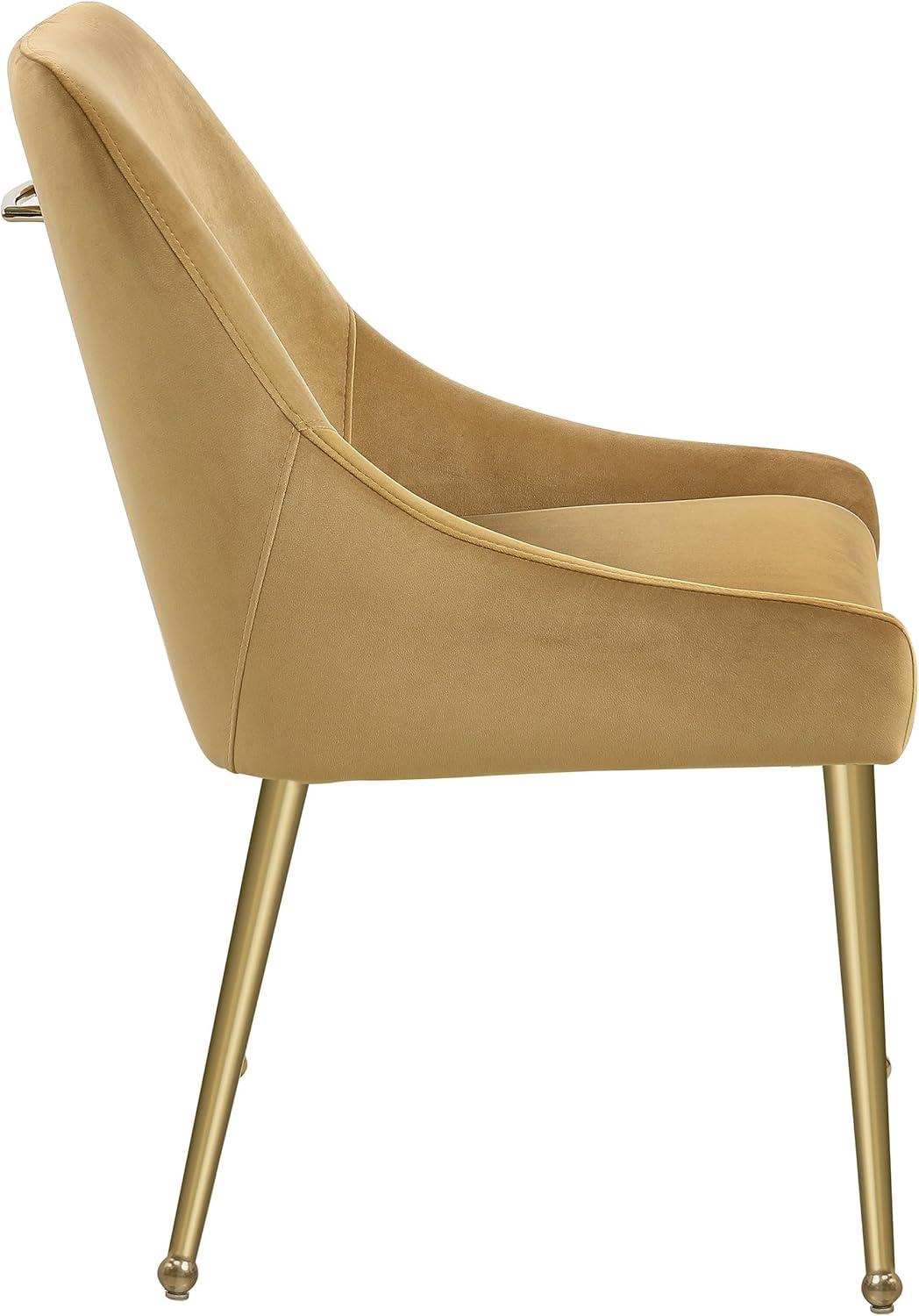 Coaster Mayette Velvet Parsons Wingback Dining Side Chair in Brown