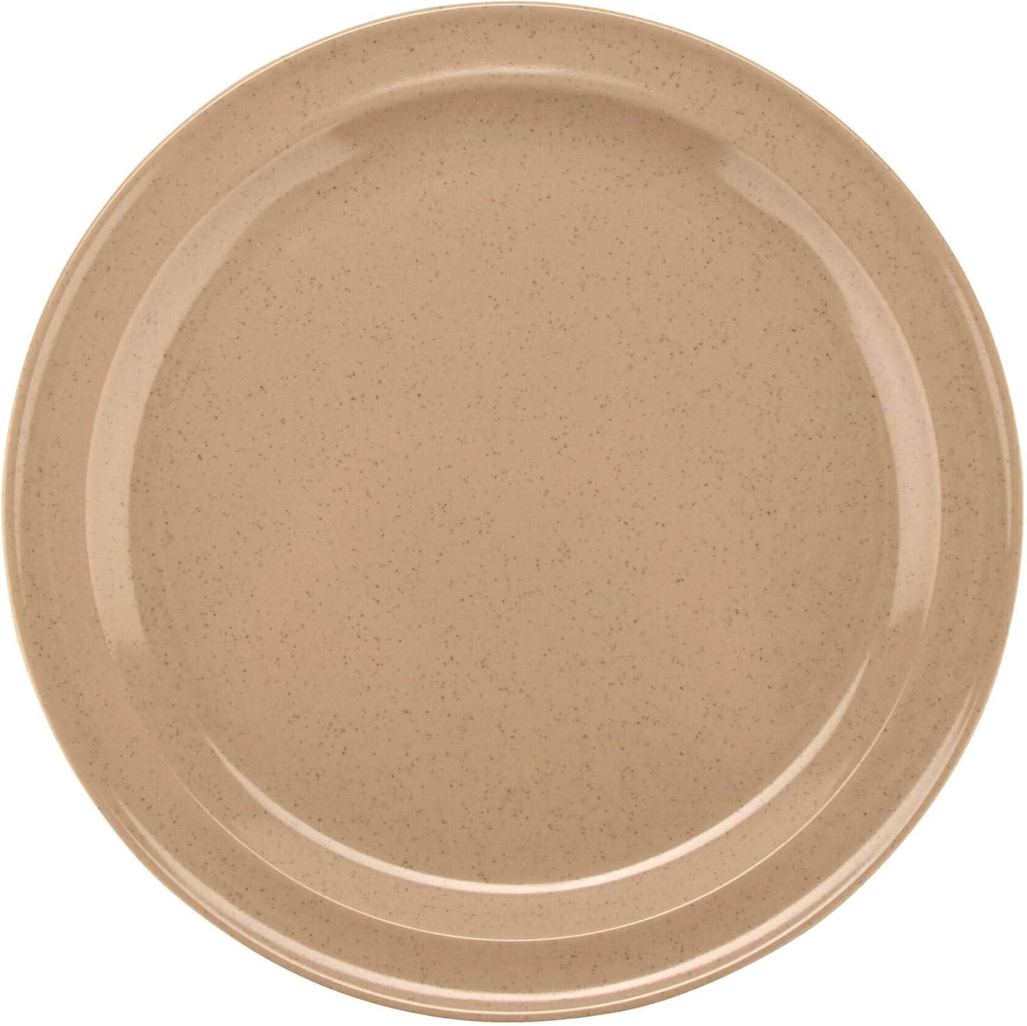 Sandstone 9" Round Chip-Resistant Melamine Dinner Plate