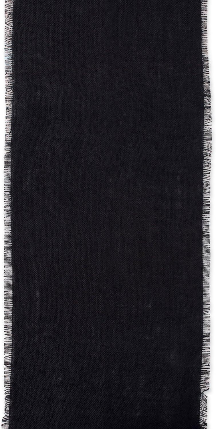 Black Jute Rustic Table Runner, 15 x 110 inches