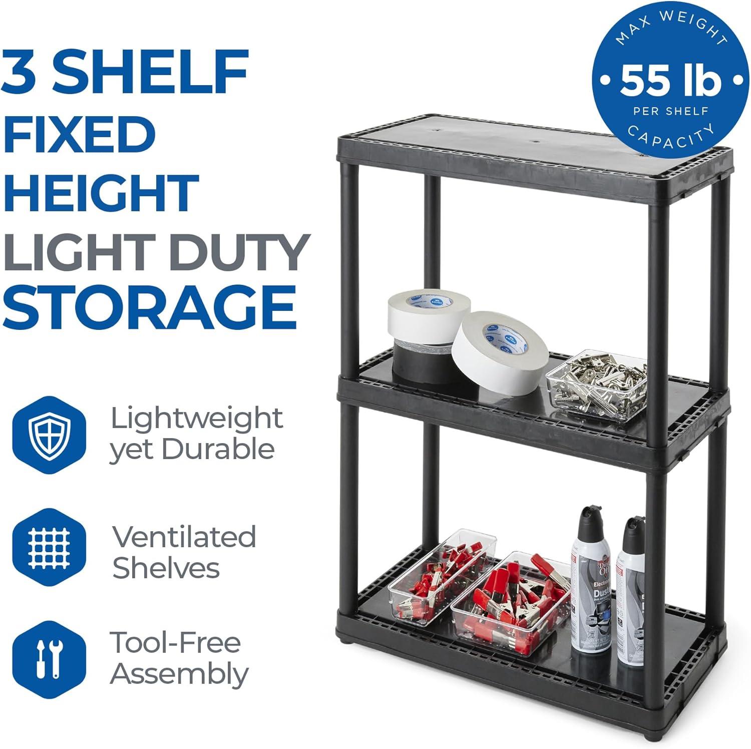 24'' W Plastic Shelving Unit