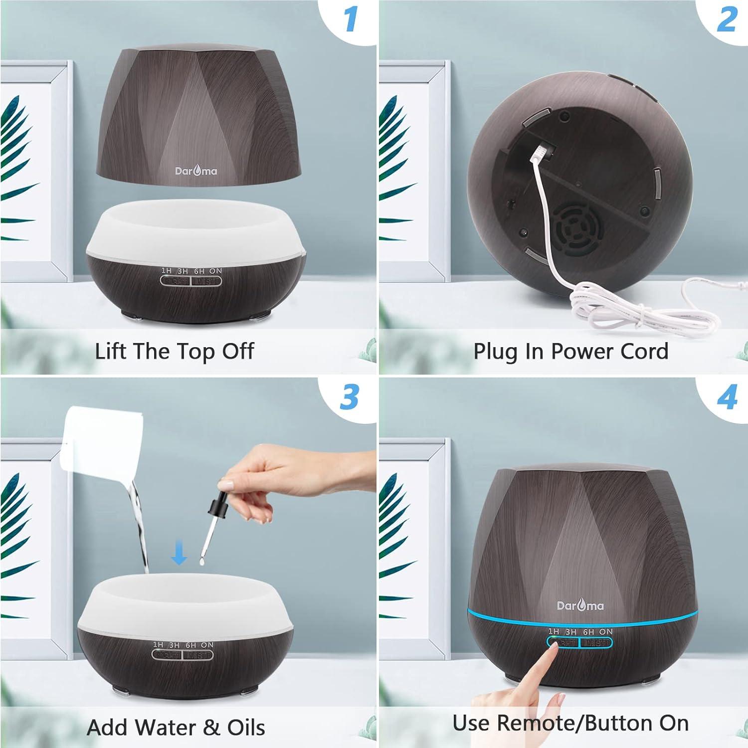 DAROMA DAROMA 550ML Remote Essential Oil Diffuser