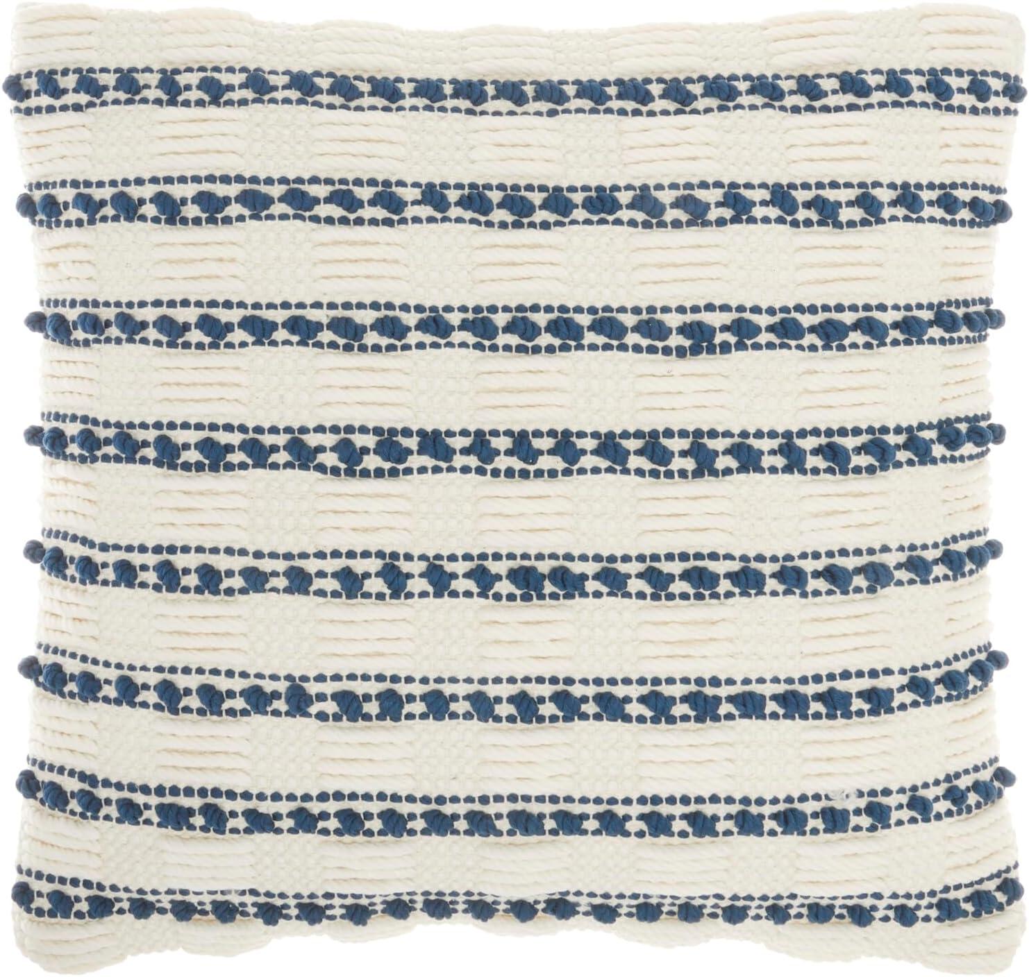 Mina Victory GC384-012020 Textured Cotton Blend Throw Pillow