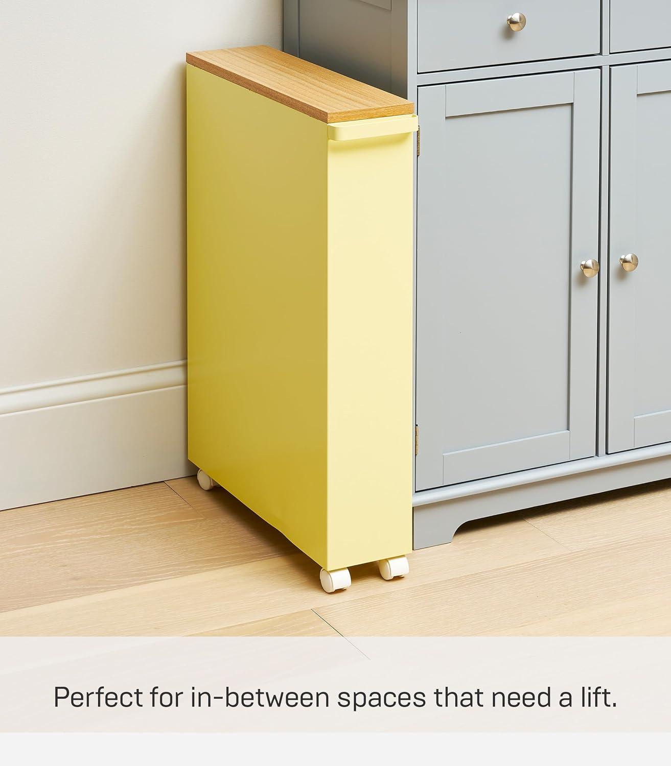 Tower Yamazaki Home Rolling Slim Bathroom Utility Cart, Storage Shelf Narrow Organizer Rack
