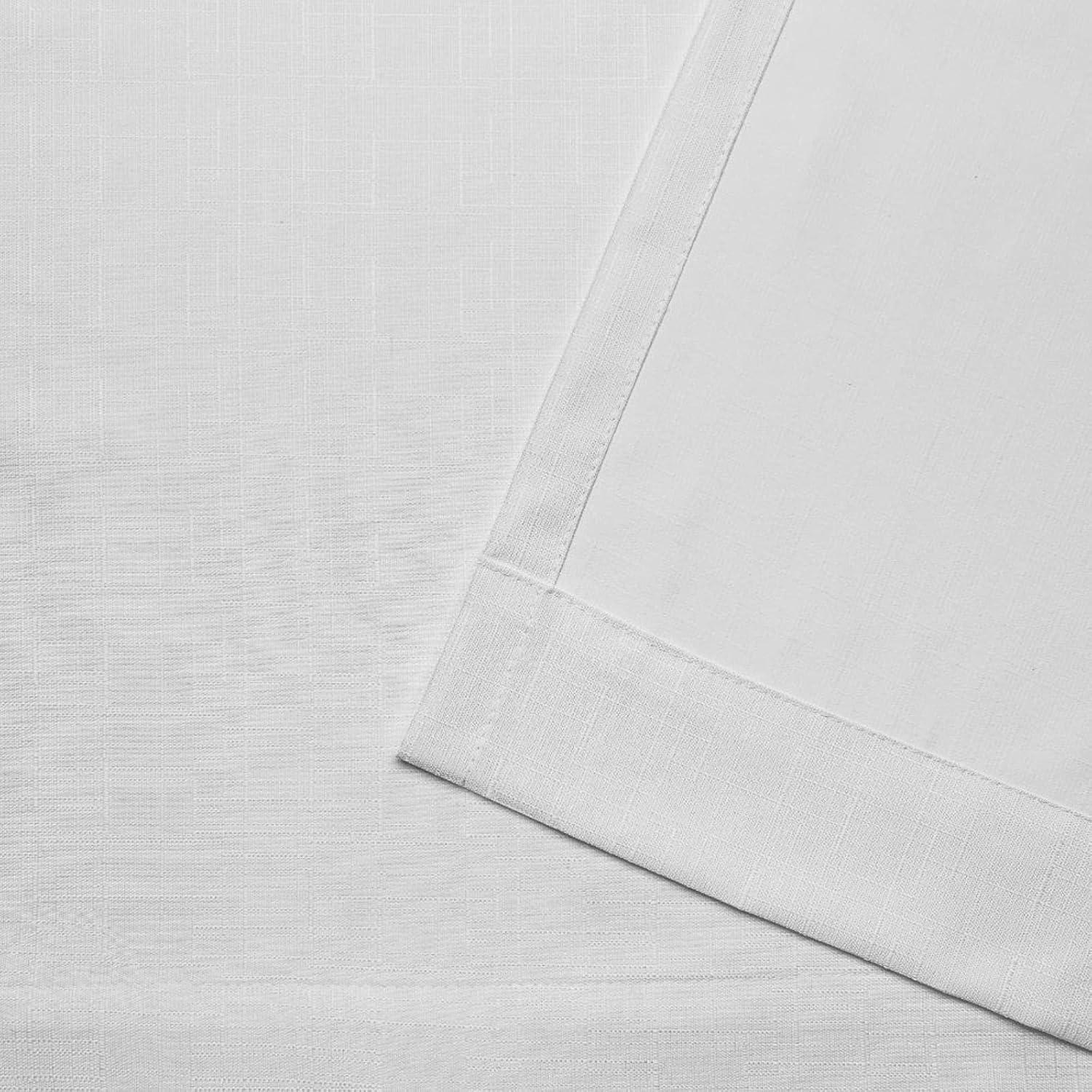 18"x54" Loha Light Filtering Window Valance Grommet White - Exclusive Home: Solid Polyester, Machine Washable