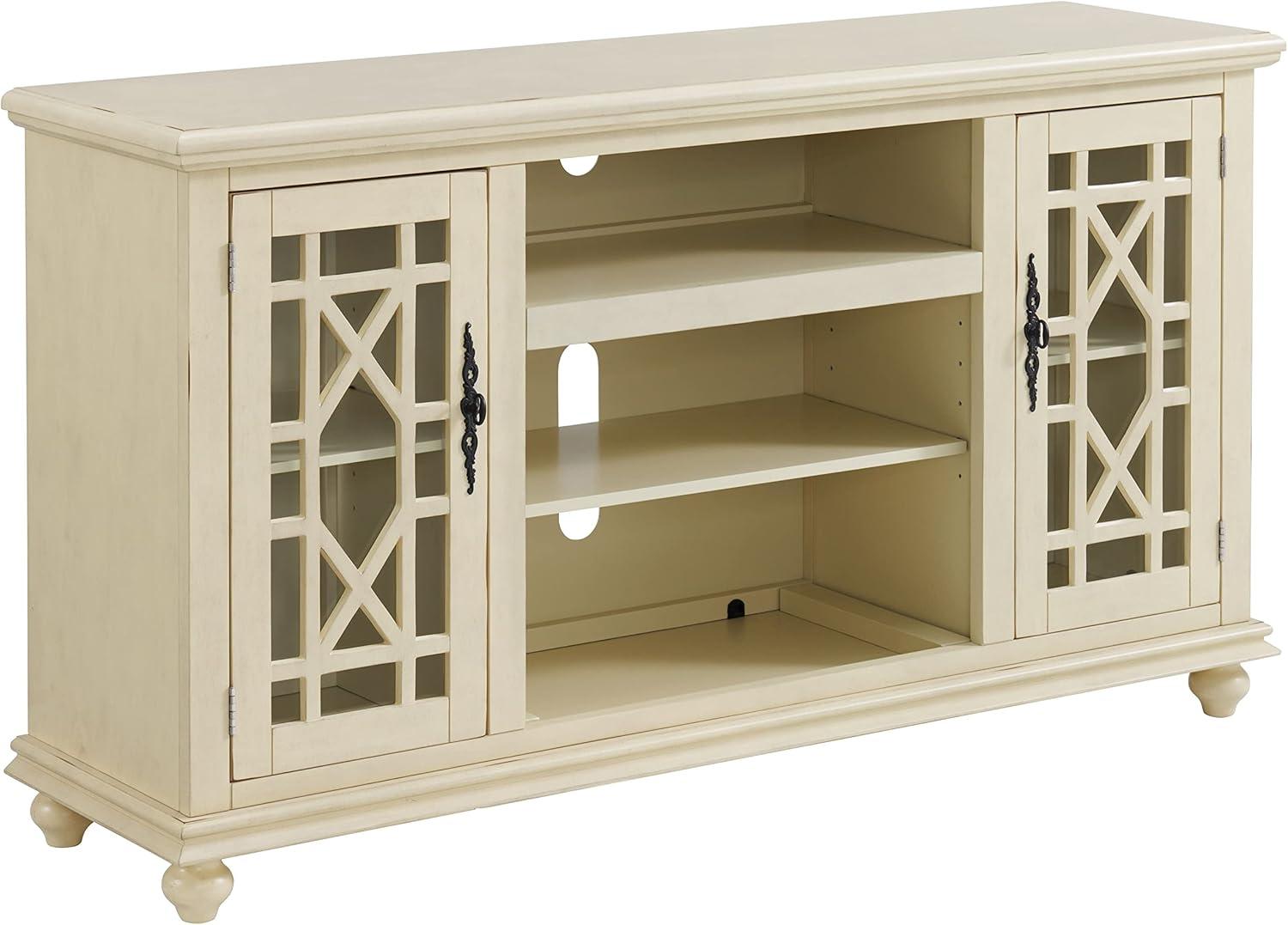 Martin Svensson Home Elegant 2 Door Antique White 63" TV Stand