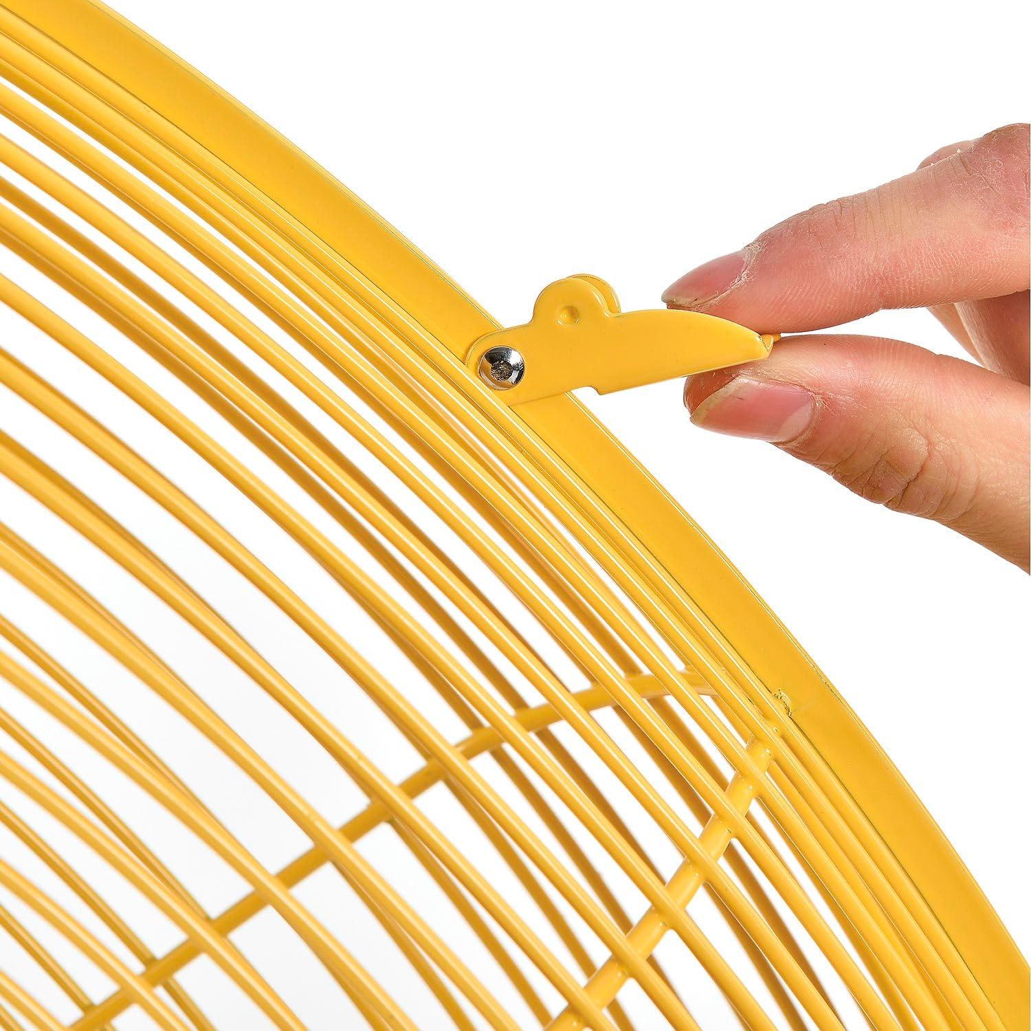 Global Industries Ventilador de Pedestal Oscilante de Lujo - Amarillo de Seguridad - 30 Pulgadas de Diámetro. - 0,5 Hp - 10000 Cfm