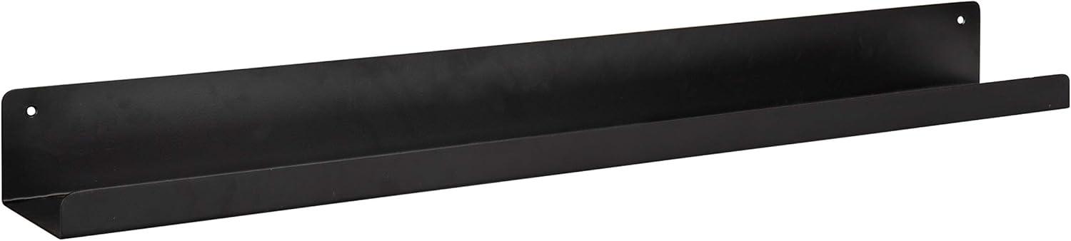 Kate & Laurel All Things Decor 36" Mezzo Modern Metal Ledge Shelf Black: Wall Mounted, No Assembly Required