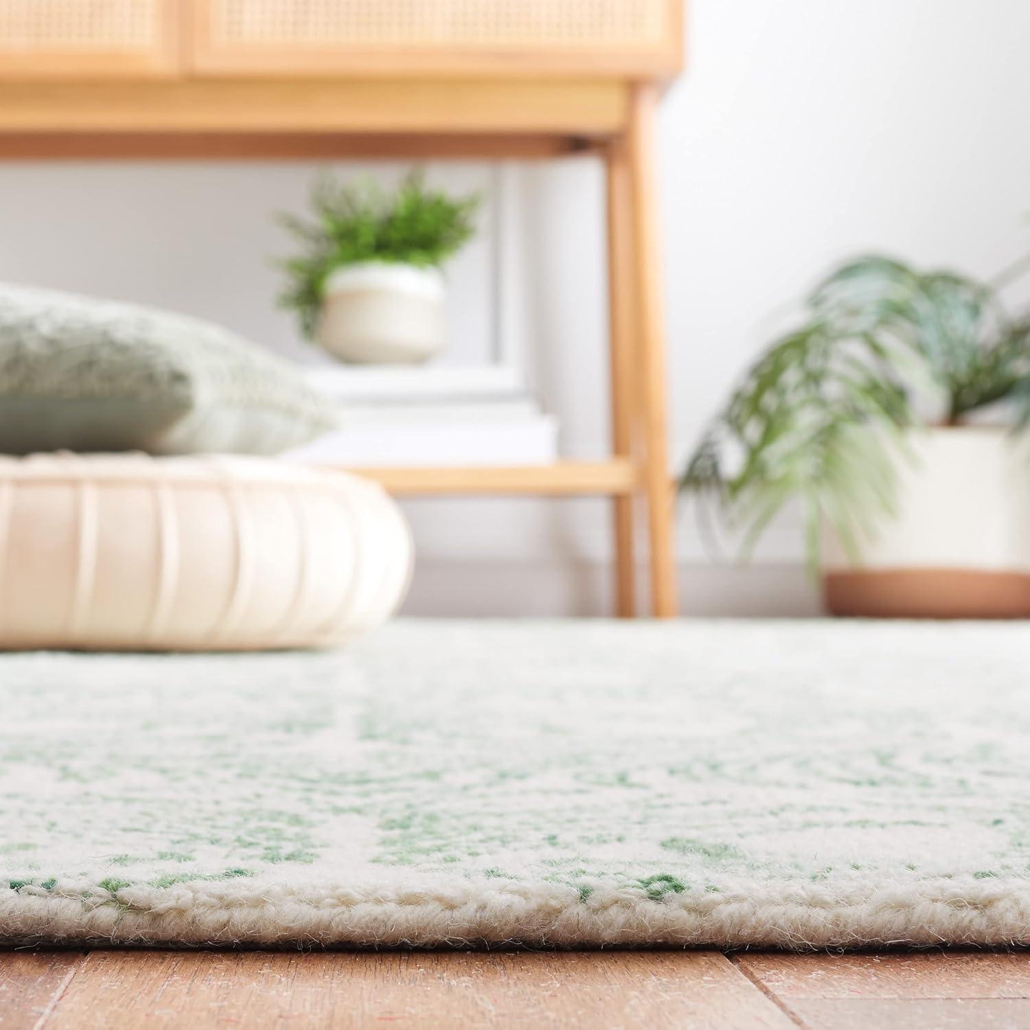 Jardin JAR728 Hand Tufted Area Rug - Ivory/Green - 5'x8' - Safavieh